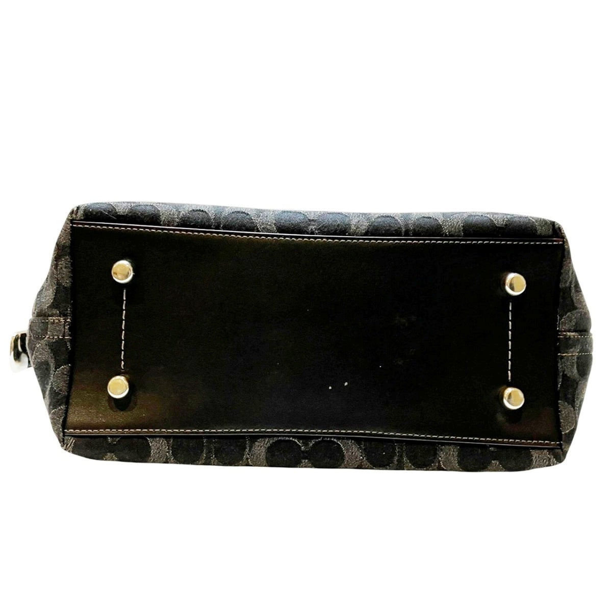 Coach Gray Canvas Shoulder Bag (Pre-Owned)