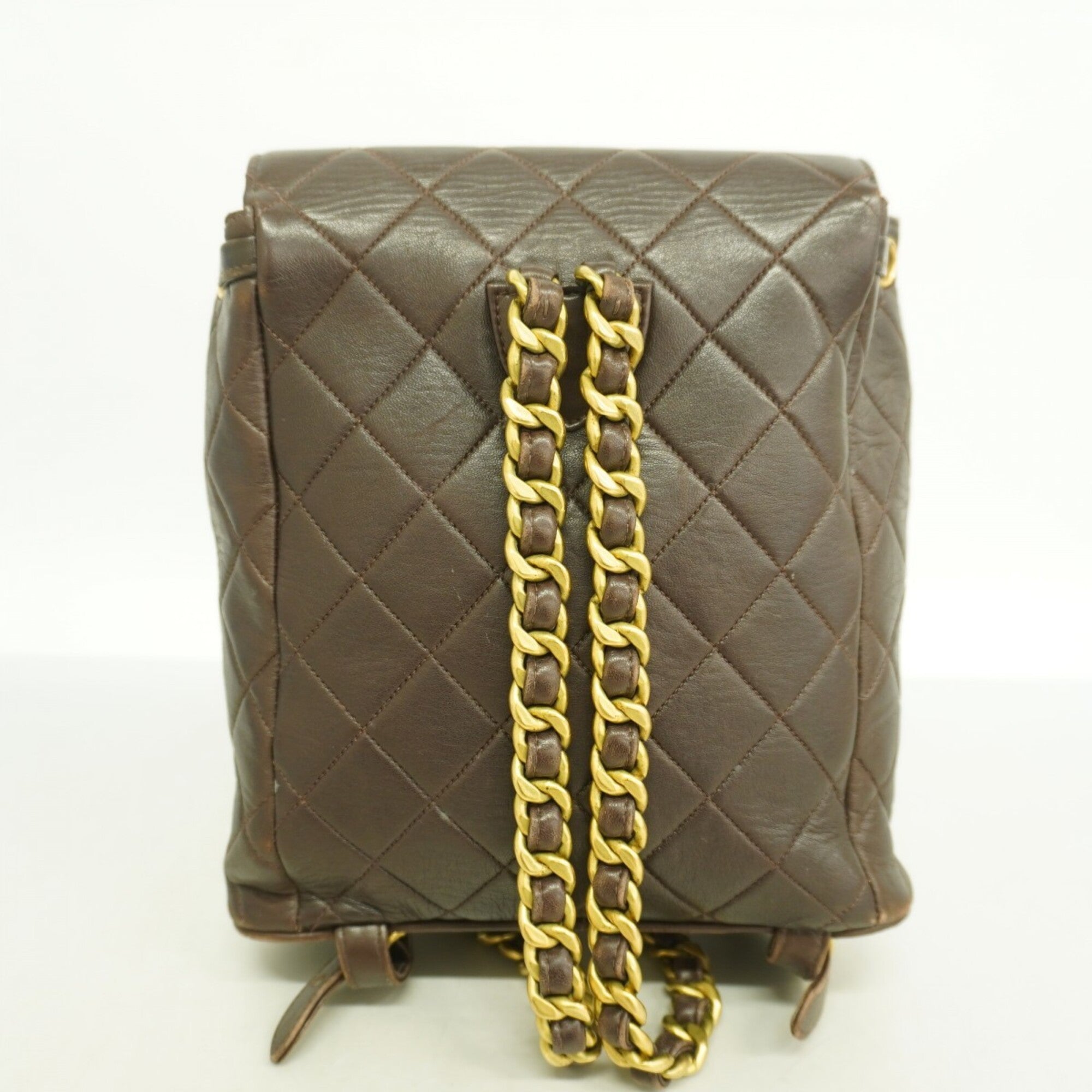 Chanel Brown Leather Backpack (Pre-Owned)