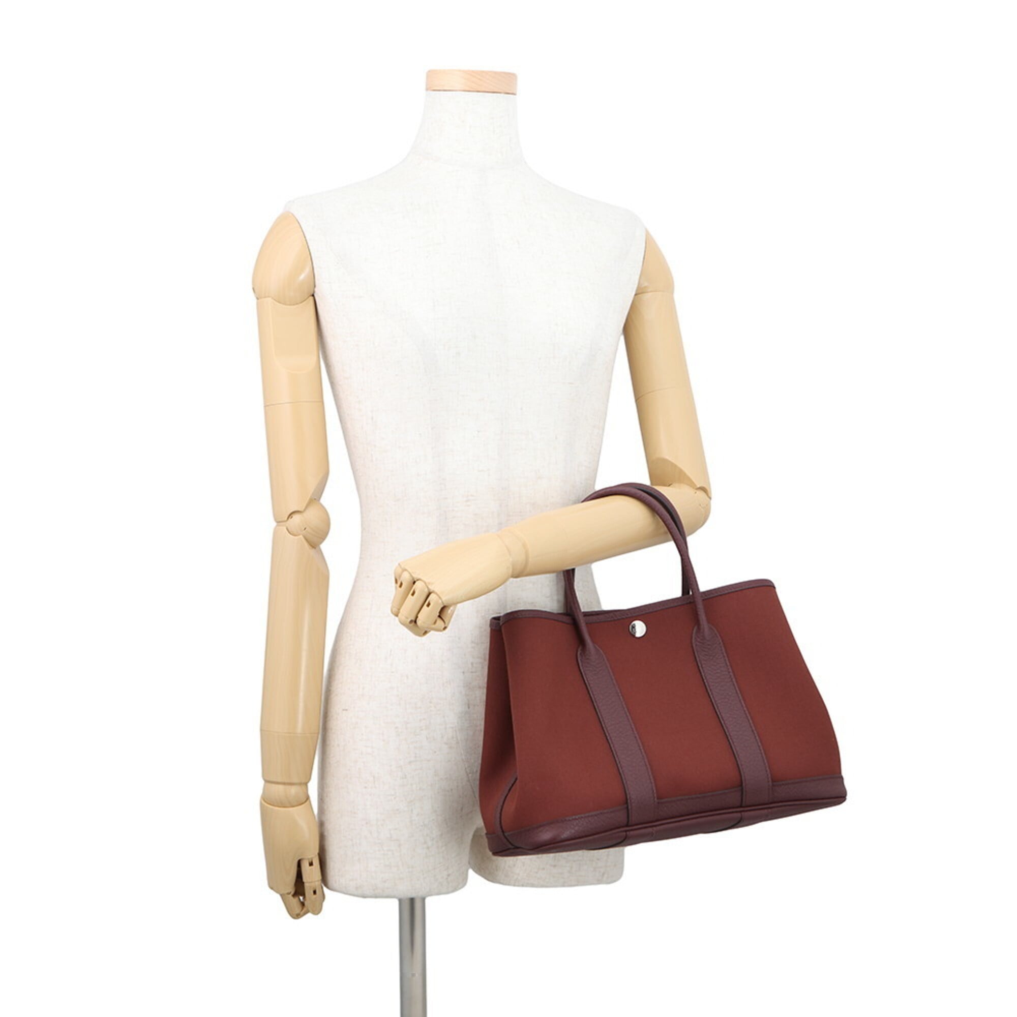 Hermes Rouge H Negonda Leather Handbag Tote Bag (Pre-Owned)