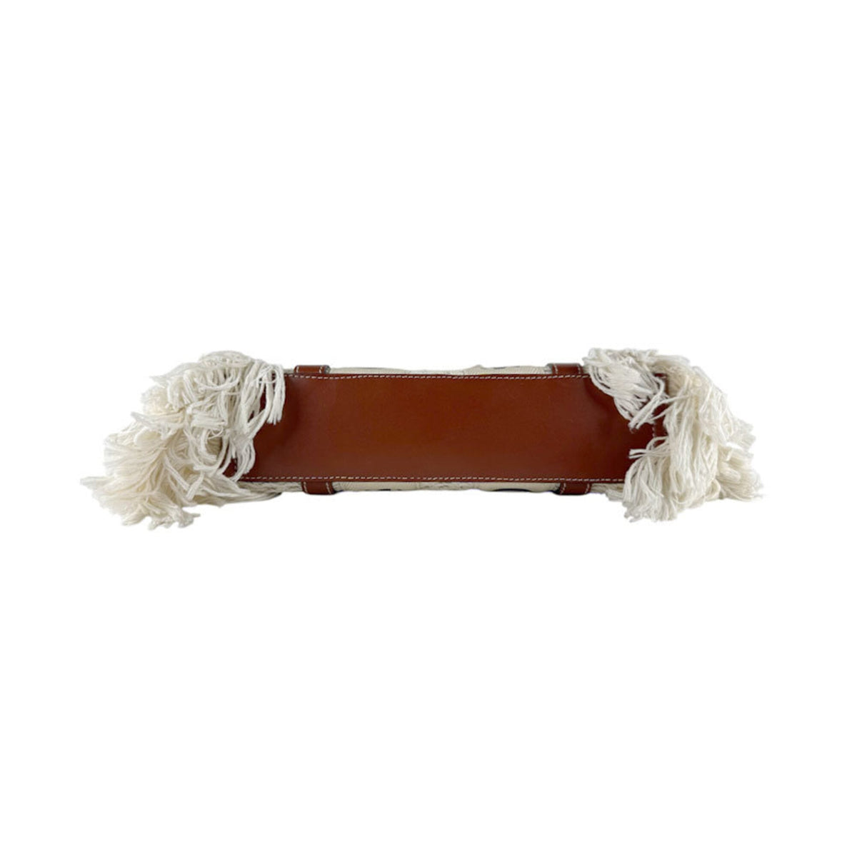 Chloé Brown Ivory Cotton Leather Handbag Shoulder Bag (Pre-Owned)