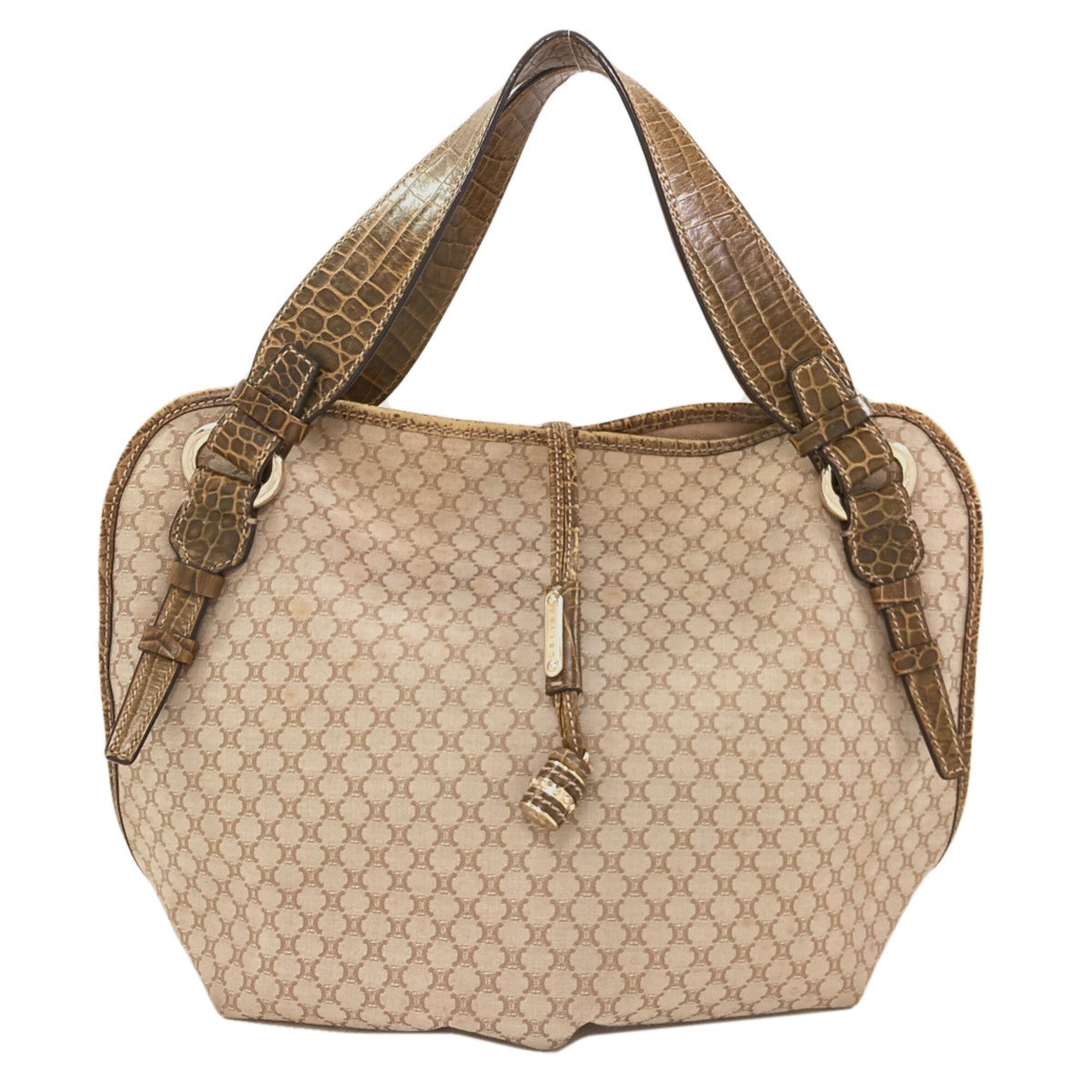 Celine Beige Canvas Tote Bag (Pre-Owned)