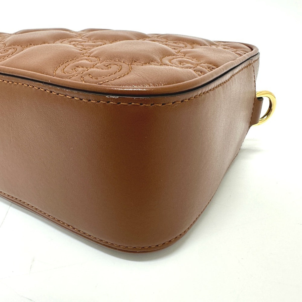 Gucci Brown Leather Shoulder Bag (Pre-Owned)