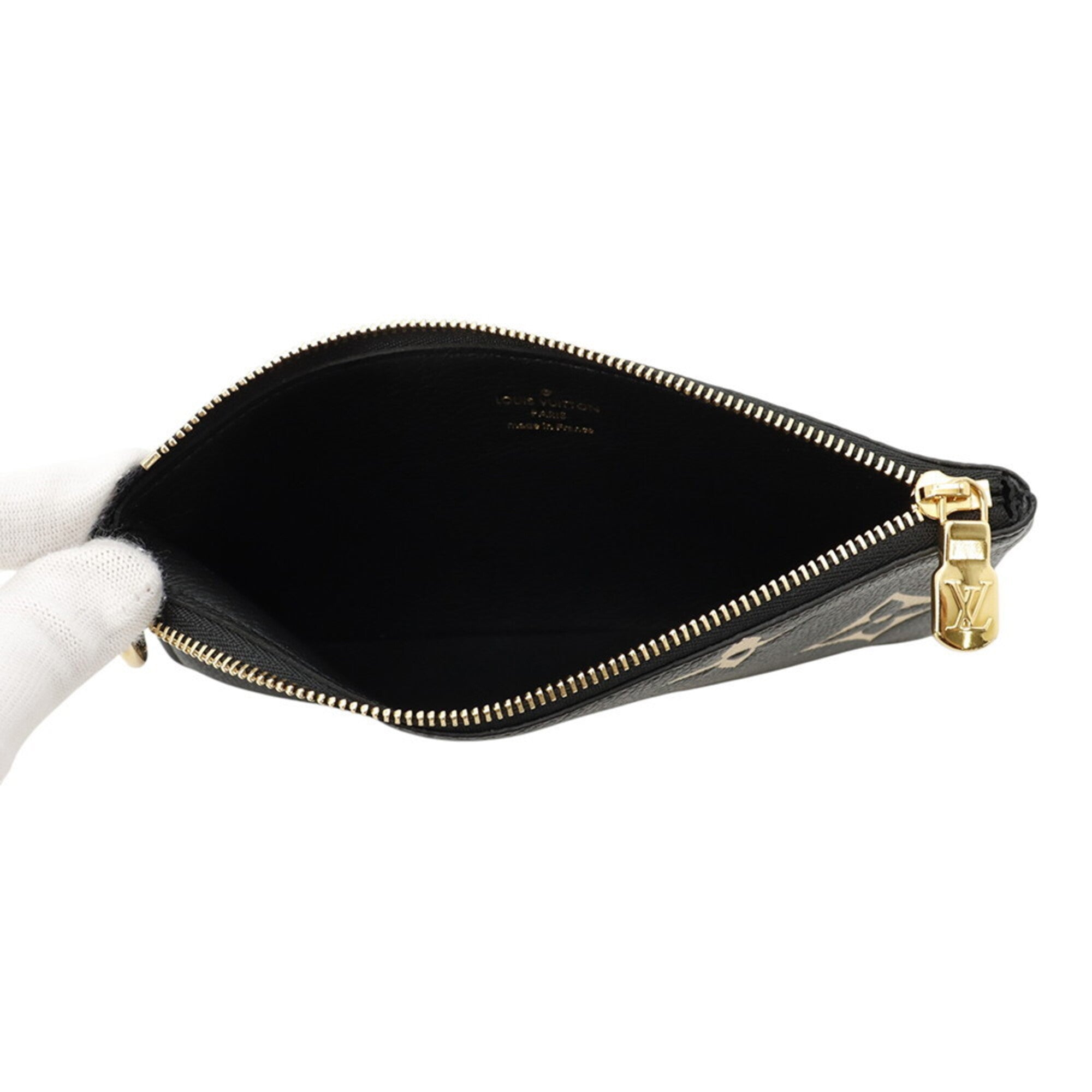 Louis Vuitton Brown Cream Noir Monogram Empreinte Pochette Pouch (Pre-Owned)
