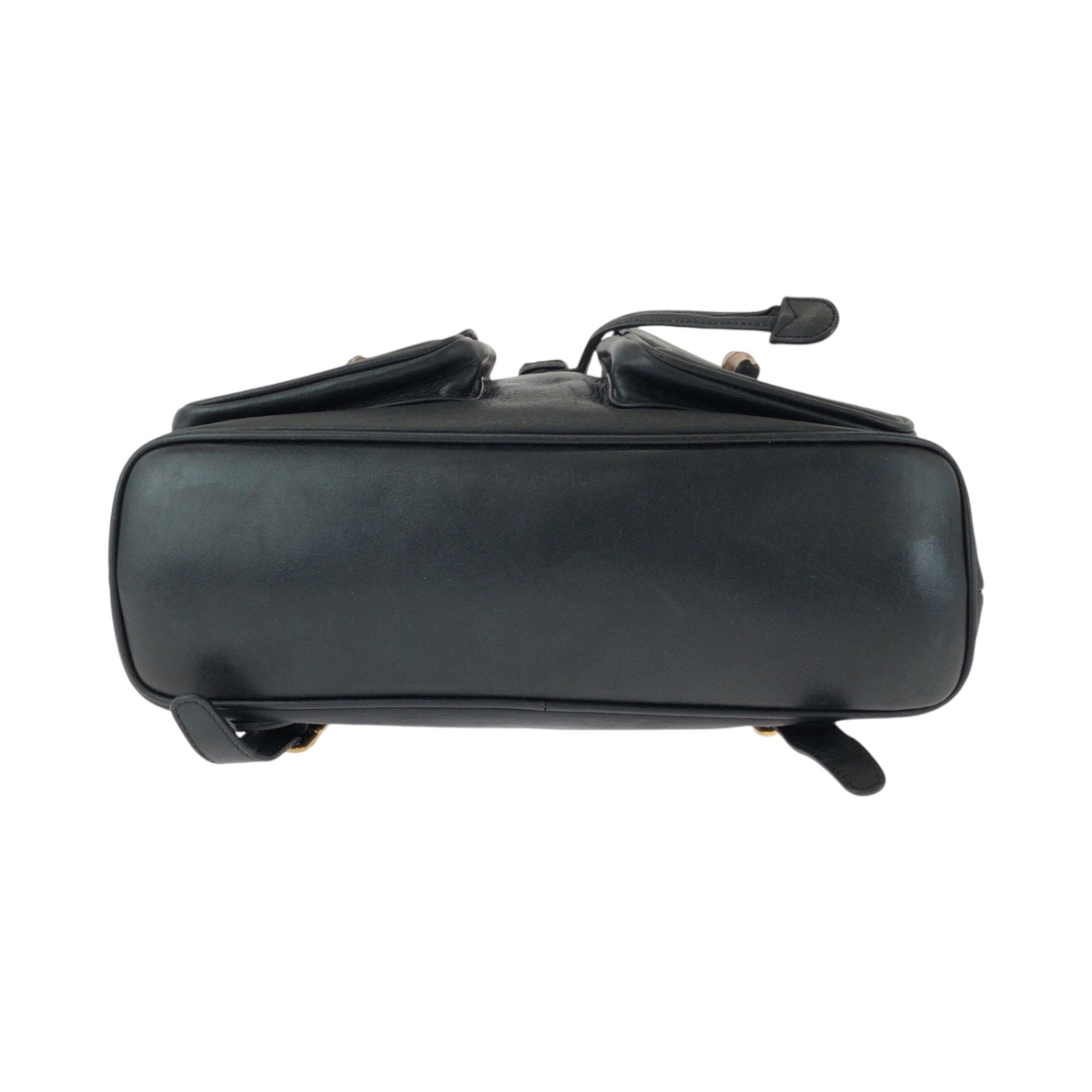 Gucci Black Brown Leather Backpack (Pre-Owned)