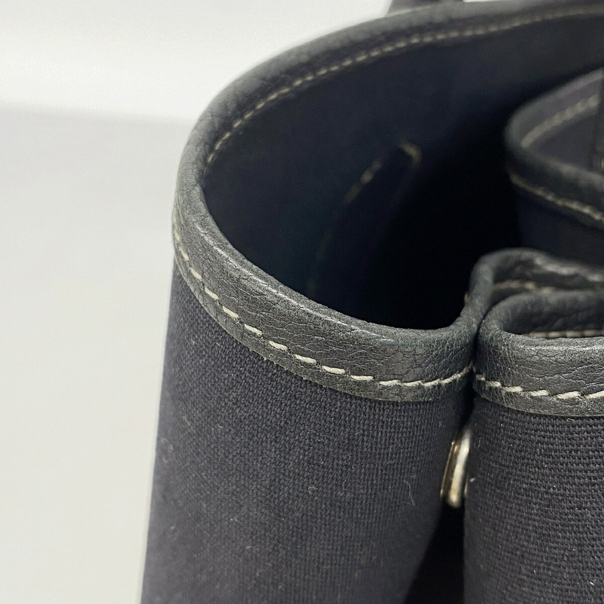 Hermes Black Toile Officier Tote Bag (Pre-Owned)