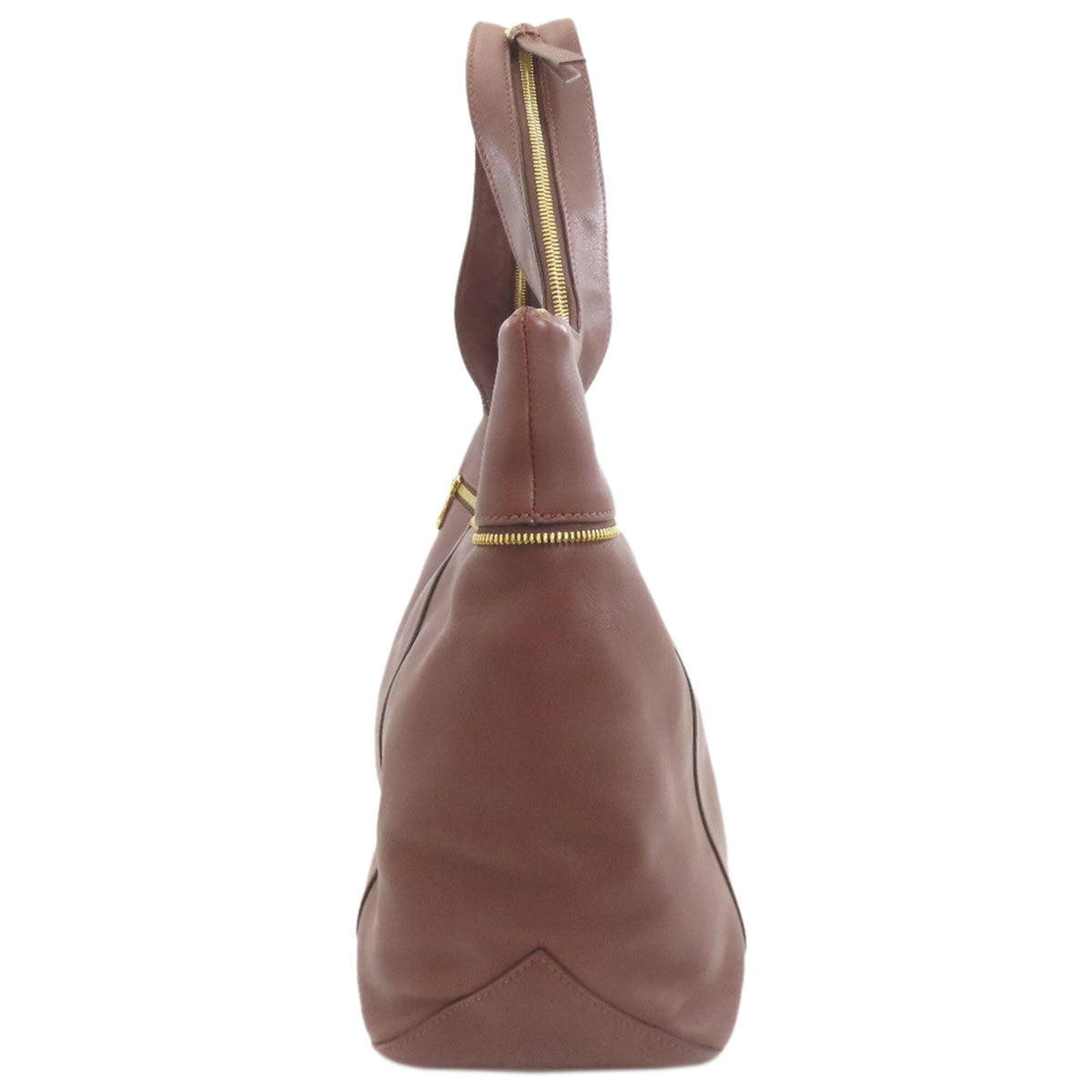 Longchamp Brown Leather Tote Bag (Pre-Owned)