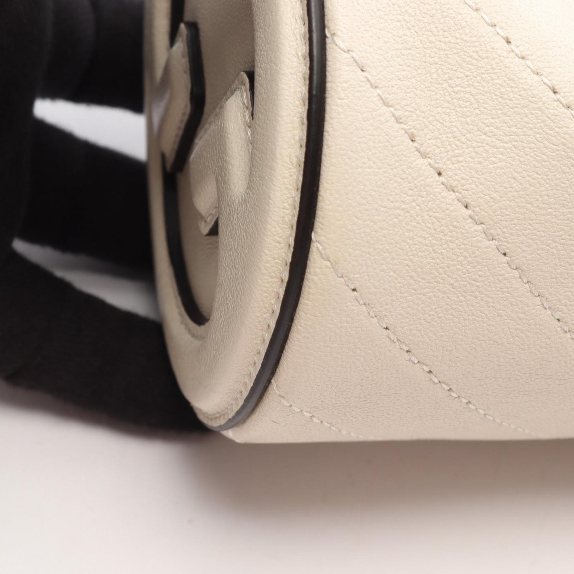 Gucci Ivory Leather Handbag Shoulder Bag (Pre-Owned)