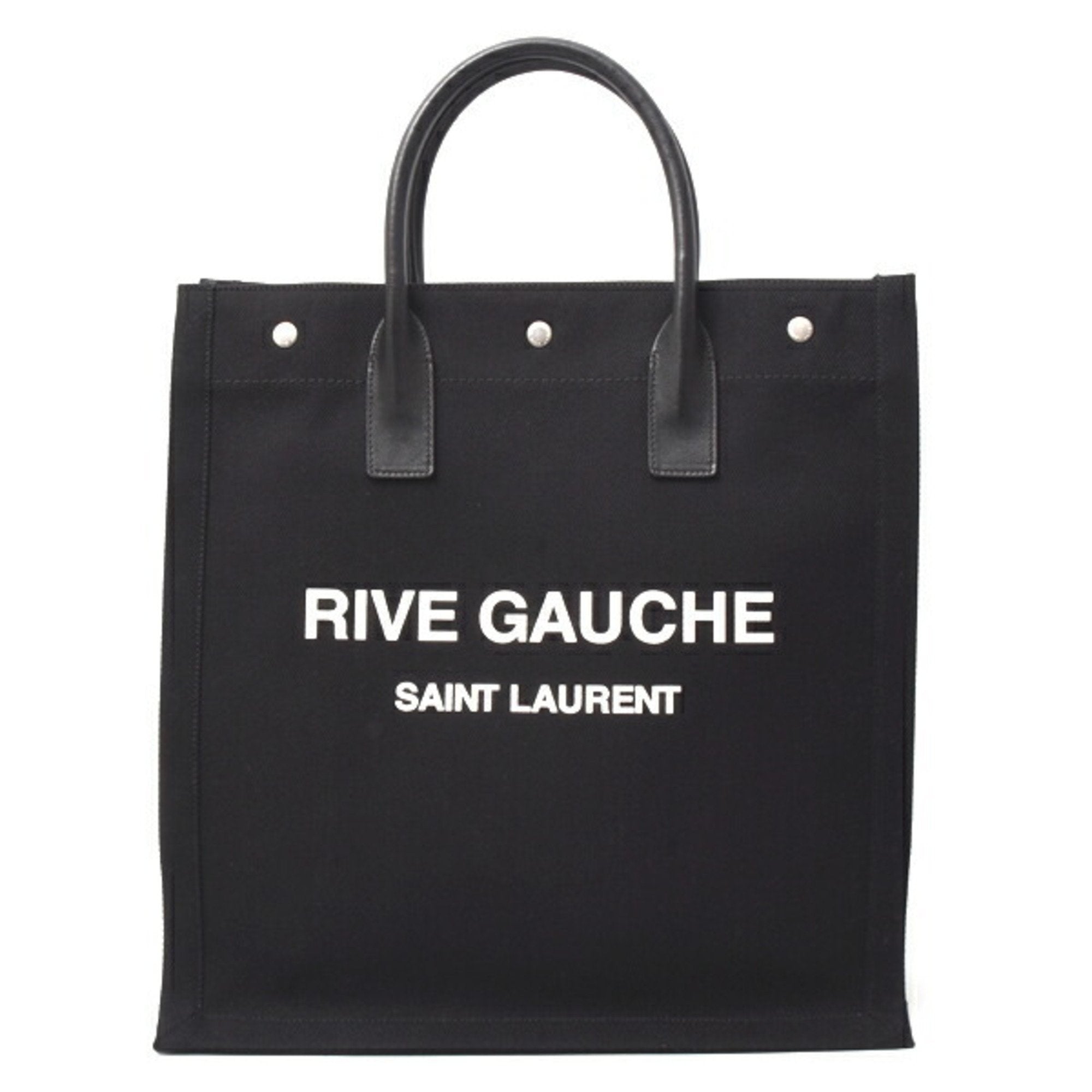 Saint Laurent Black Canvas Tote Bag (Pre-Owned)