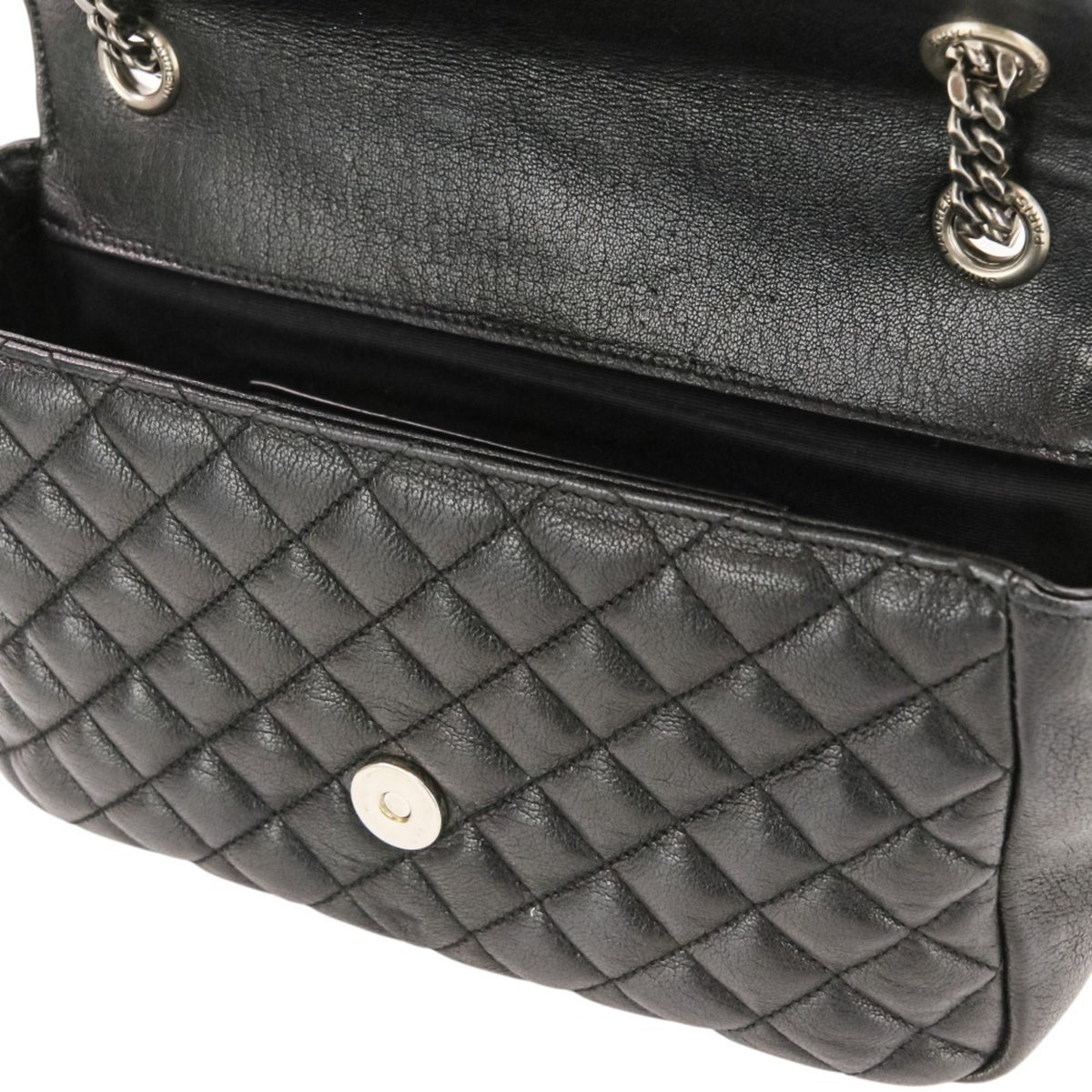 Yves Saint Laurent Black Leather Shoulder Bag (Pre-Owned)