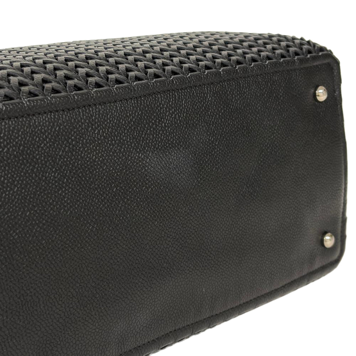 Chanel Black Grained Calfskin Tote Bag (Pre-Owned)