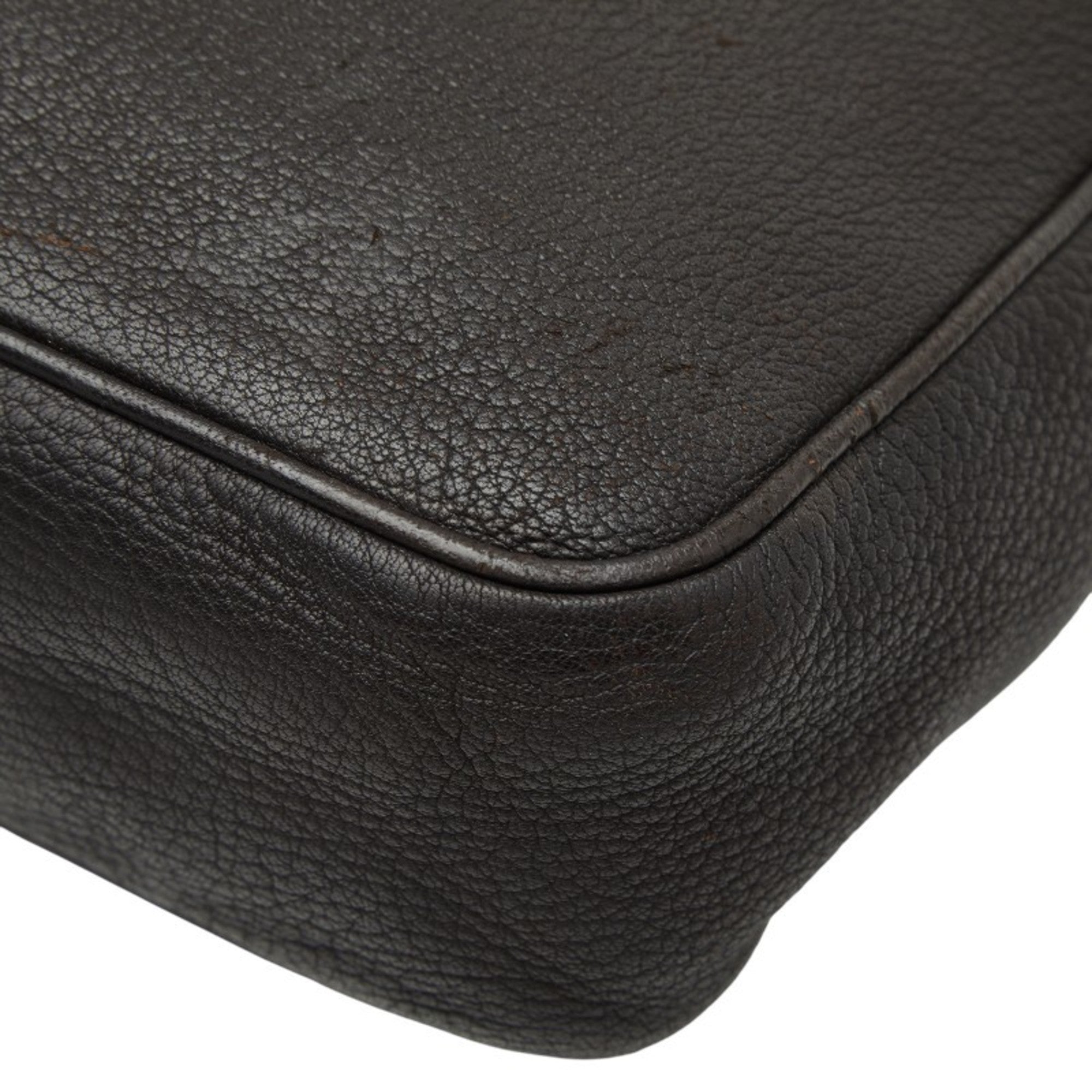 Prada Brown Leather Shoulder Bag (Pre-Owned)