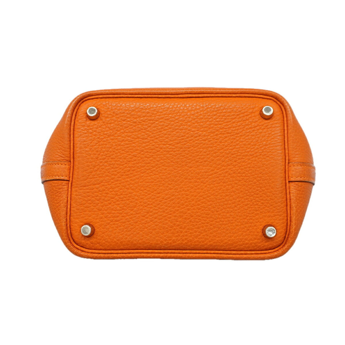 Hermes Orange Taurillon Clemence Leather Handbag (Pre-Owned)