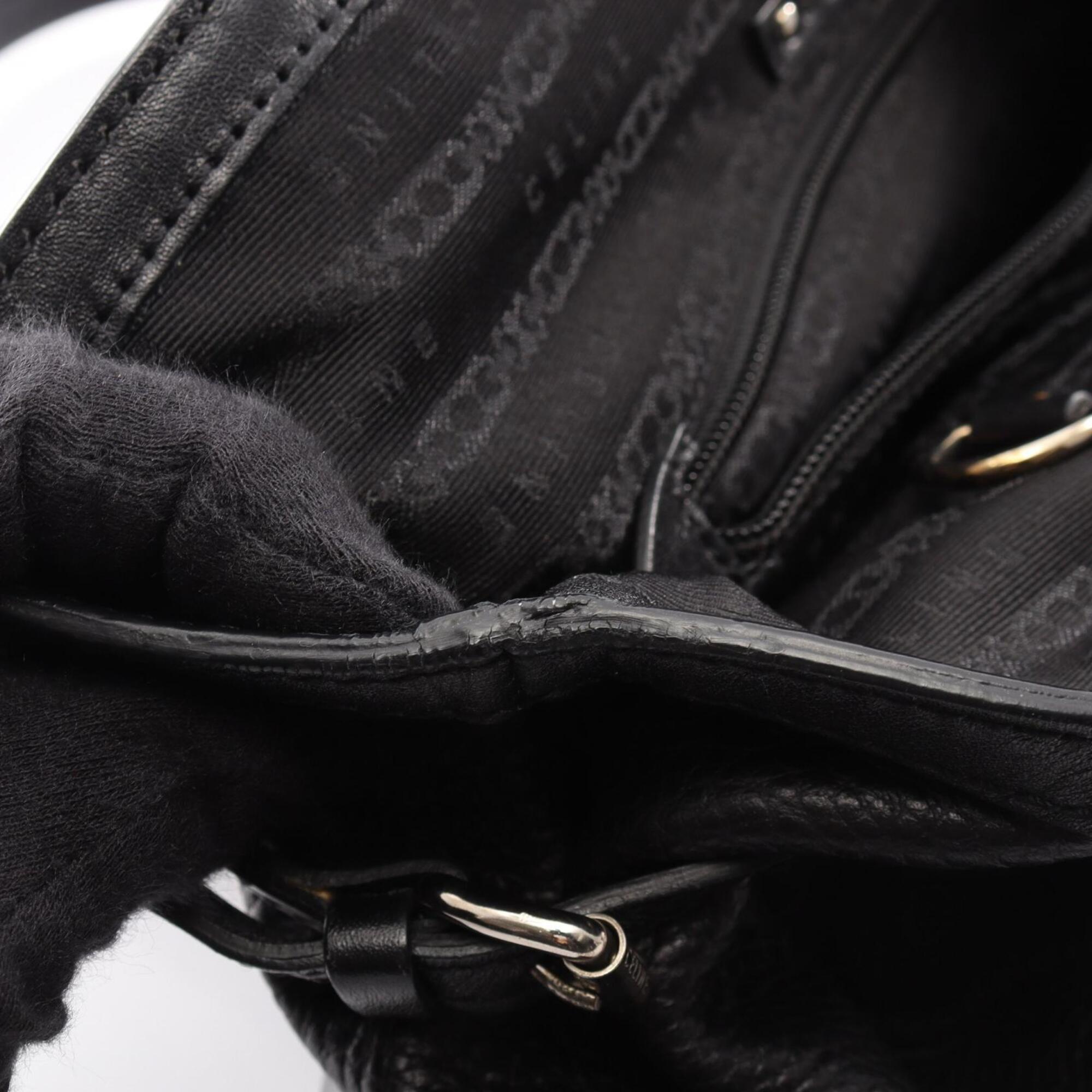 Celine Black Leather Handbag Tote Bag (Pre-Owned)