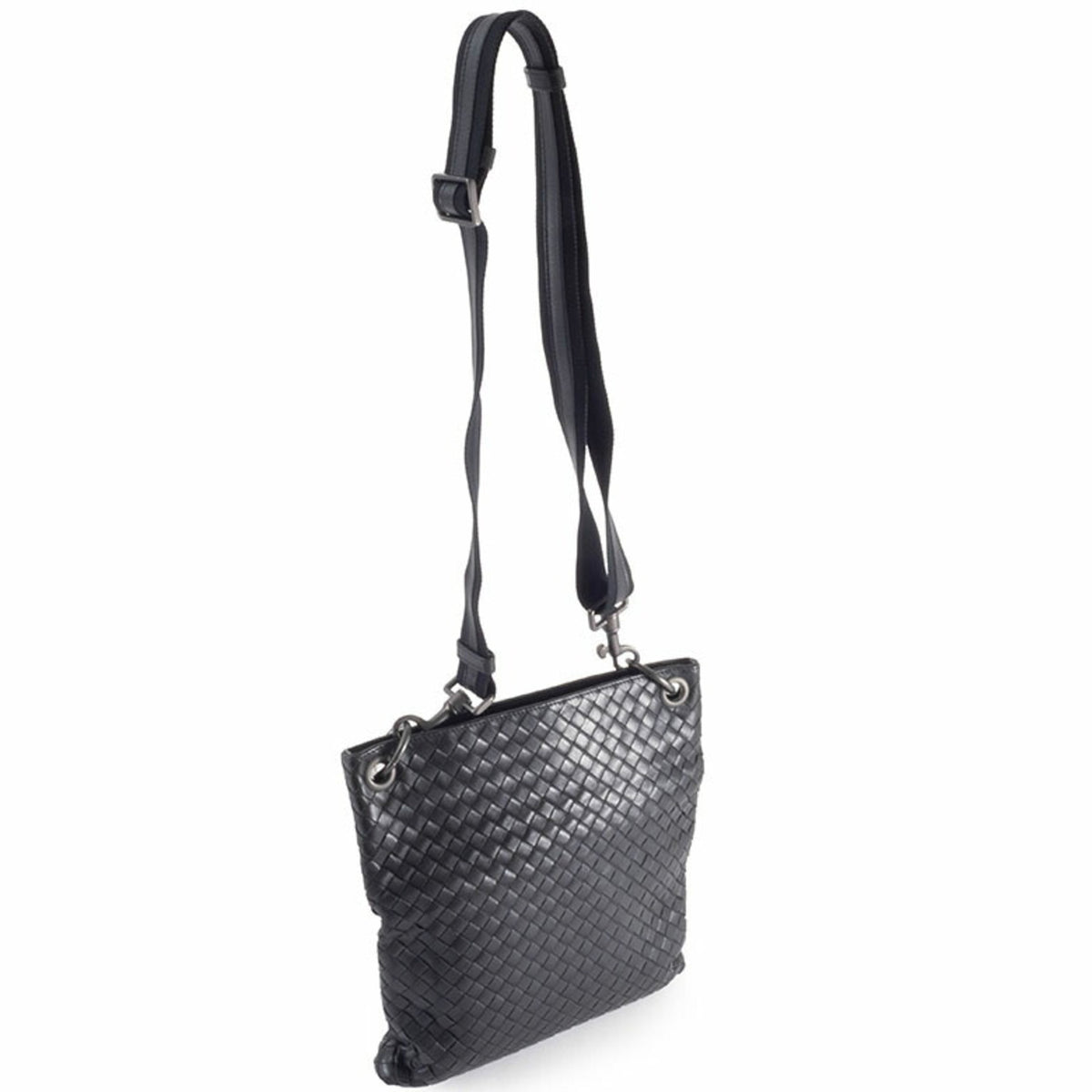 Bottega Veneta Black Leather Shoulder Bag (Pre-Owned)