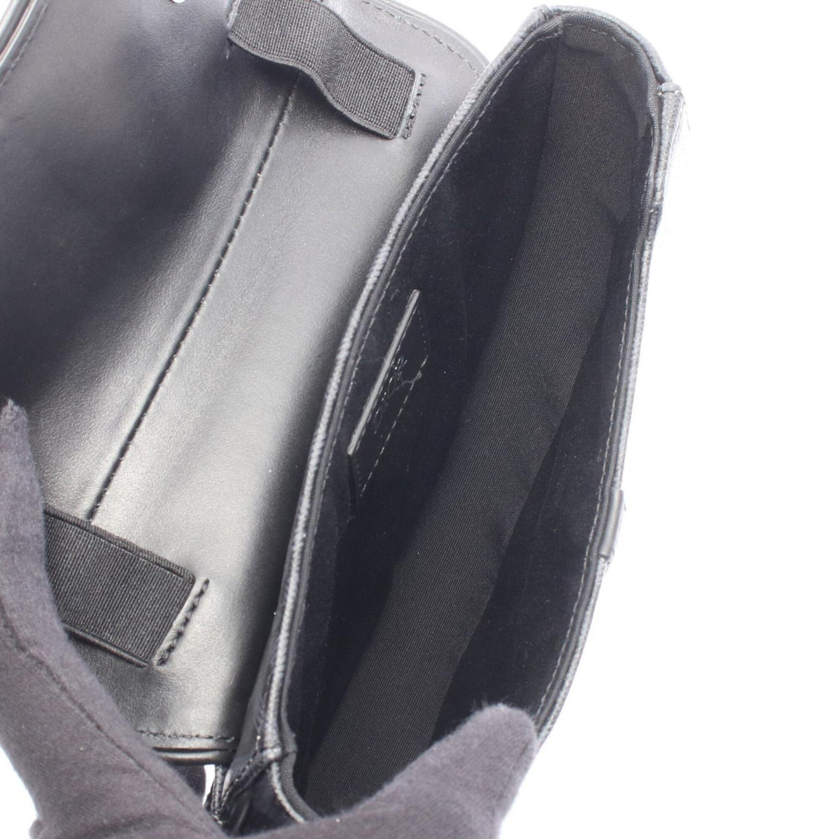 Christian Dior Black Gray Coated Canvas Pvc Leather Fanny Pack Handbag Saddle Bag (Pre-Owned)