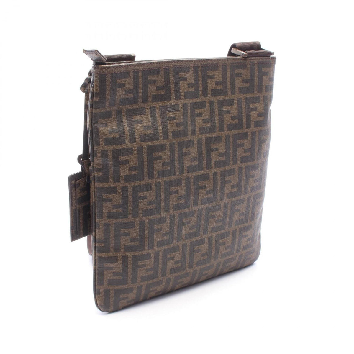 Fendi Zucca Black Brown Pvc Handbag Shoulder Bag (Pre-Owned)