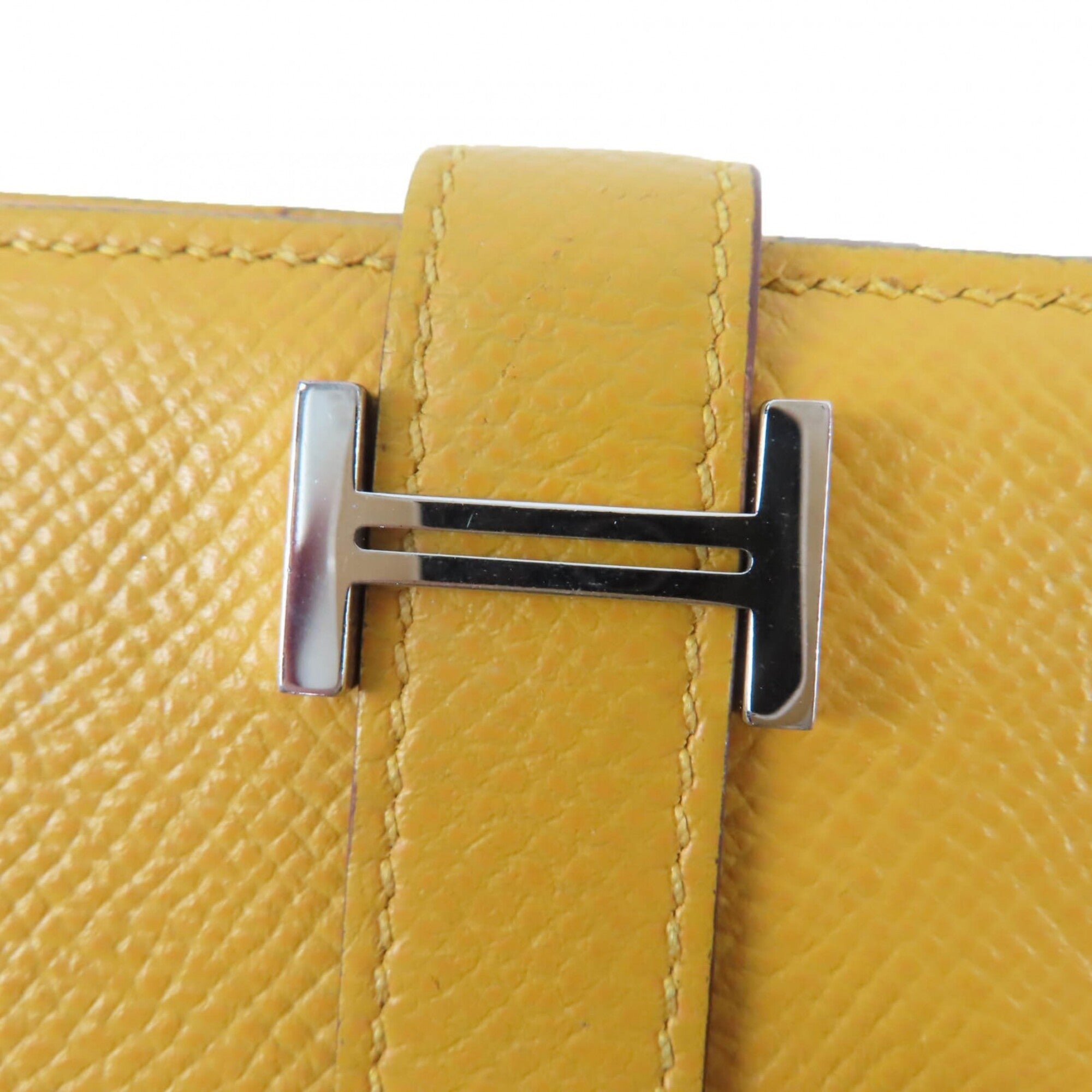 Hermes Yellow Leather Wallet (Bi-Fold) (Pre-Owned)