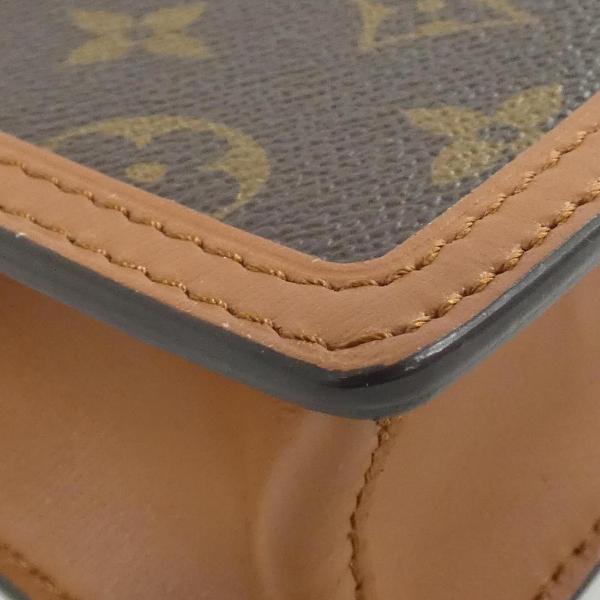 Louis Vuitton Brown Coated Canvas Chain/Shoulder Wallet (Pre-Owned)