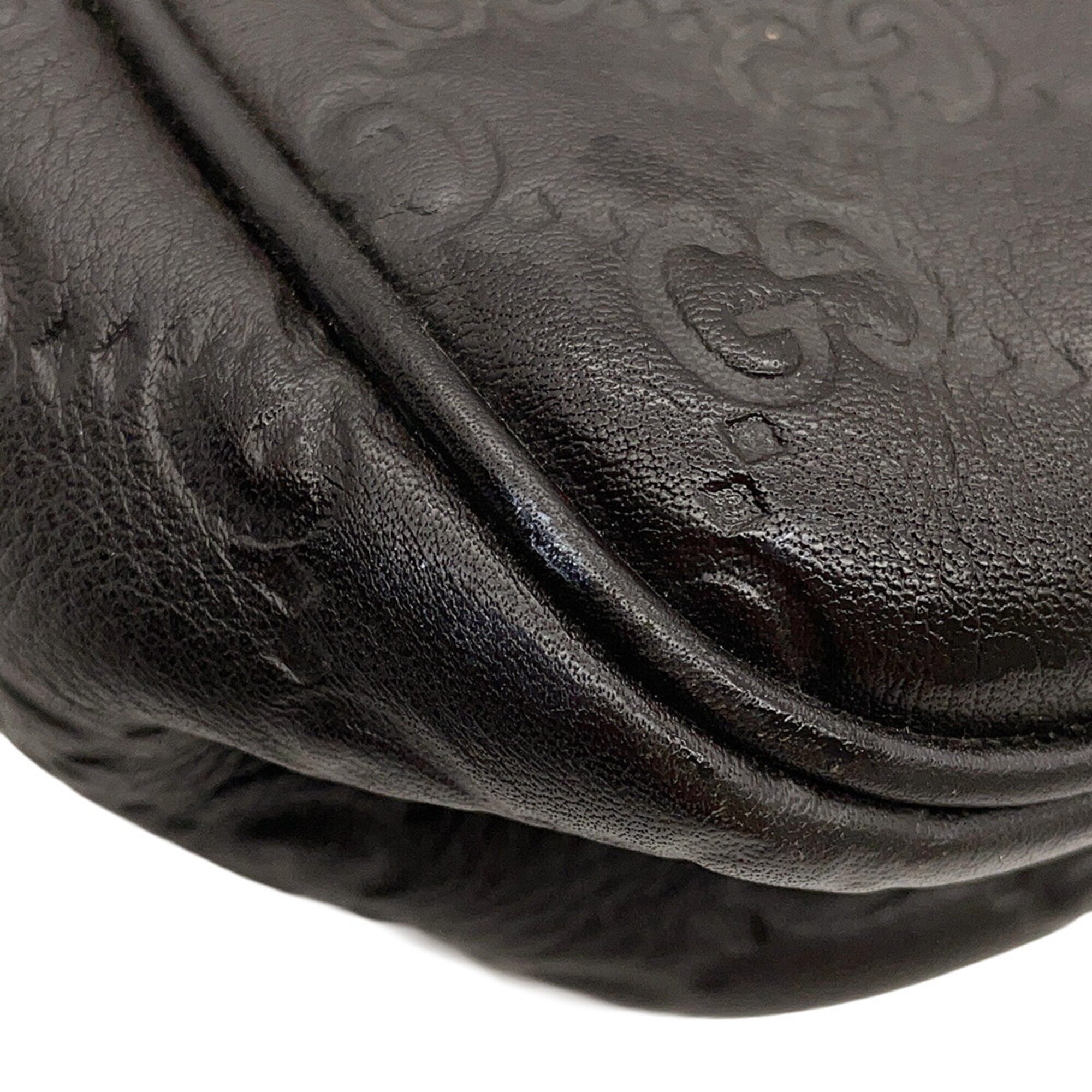 Gucci Dark Brown Leather Shoulder Bag (Pre-Owned)