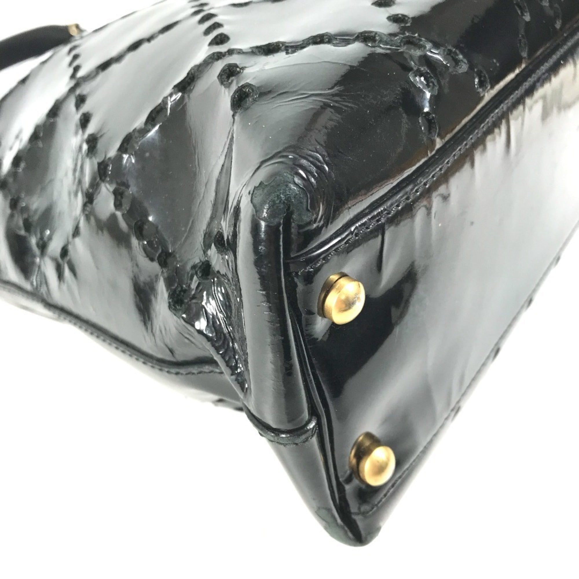 Chanel Black Leather Shoulder Bag Tote Bag (Pre-Owned)