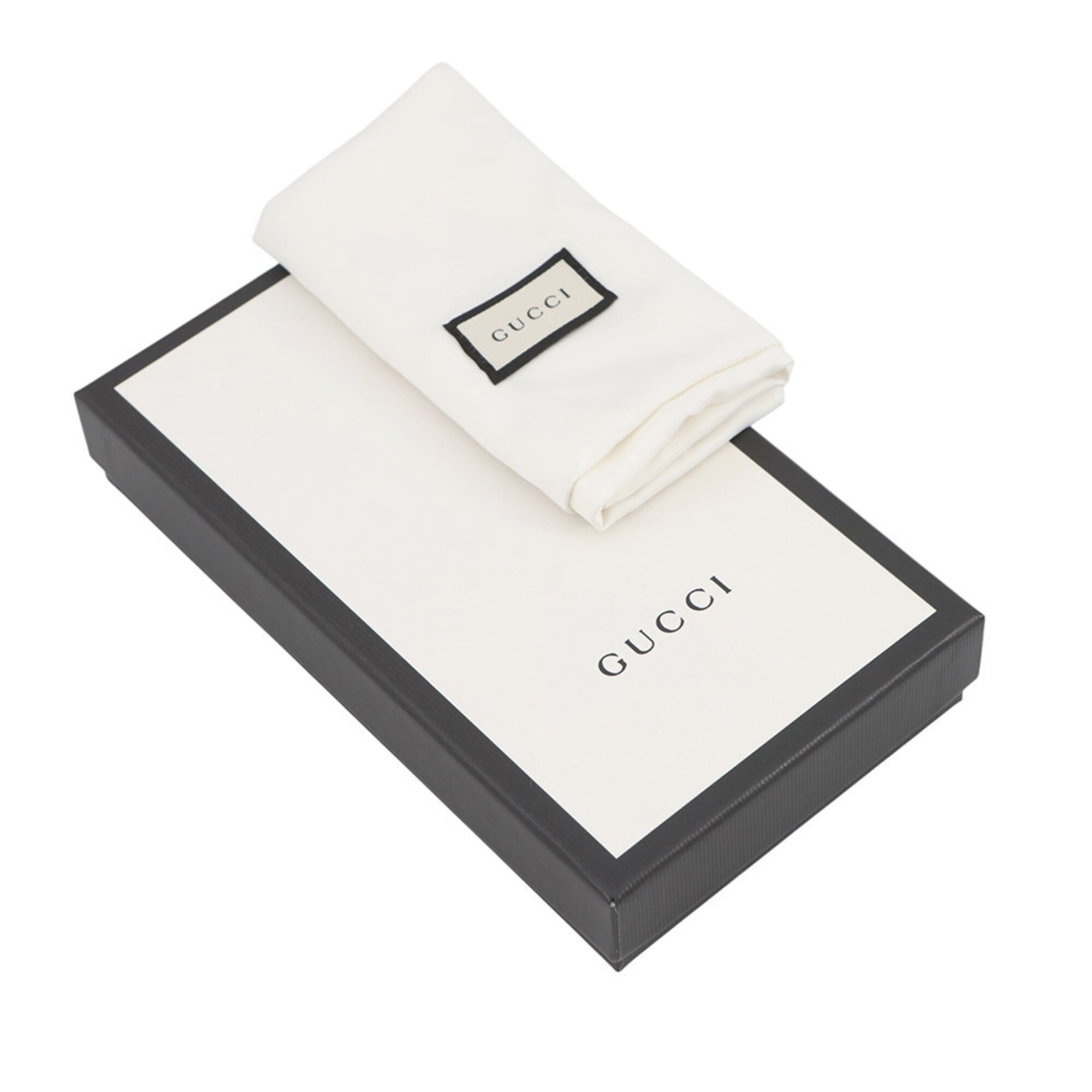 Gucci Black Leather Long Wallet (Bi-Fold) (Pre-Owned)