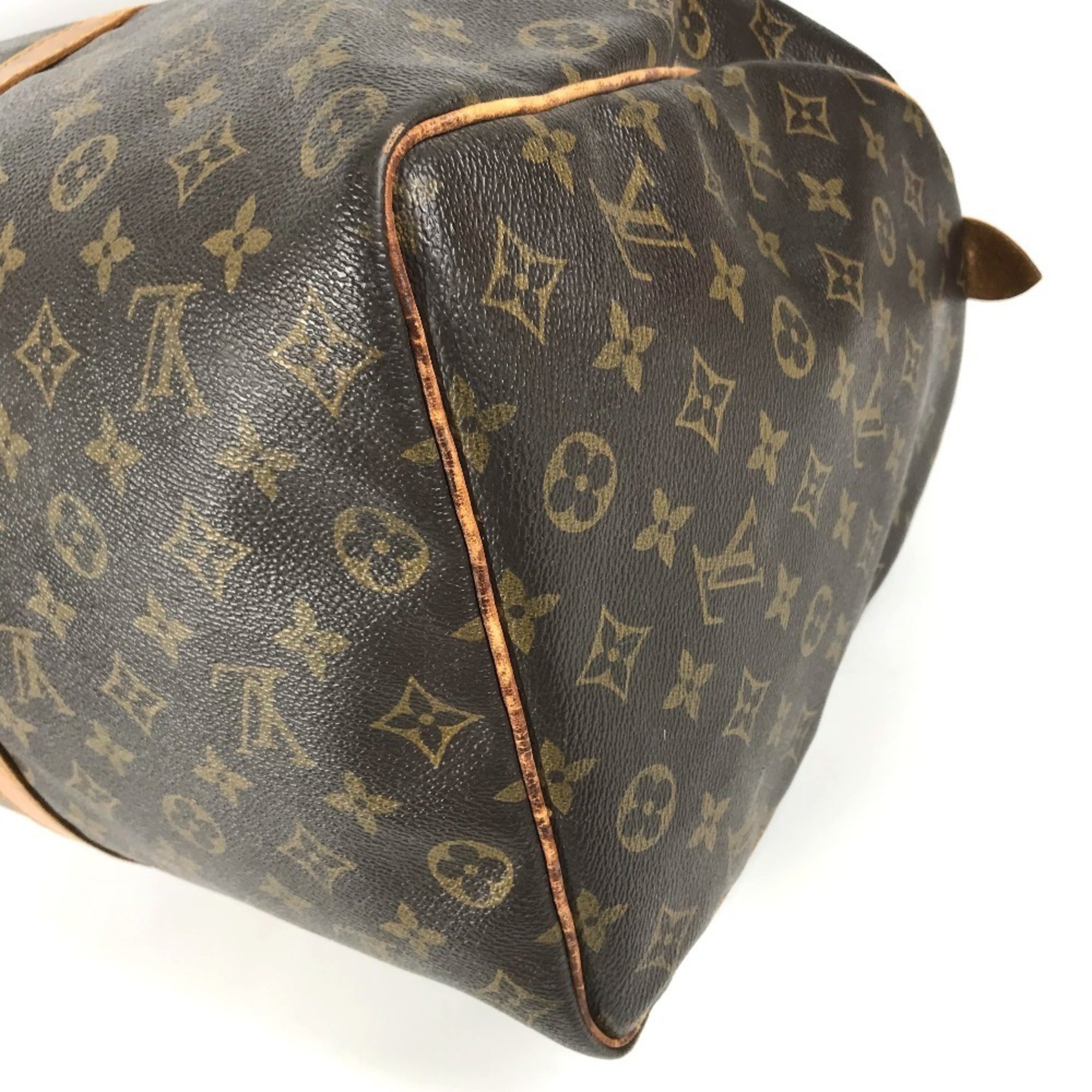 Louis Vuitton Brown Galle Monogram Monogram Boston Bag Handbag (Pre-Owned)