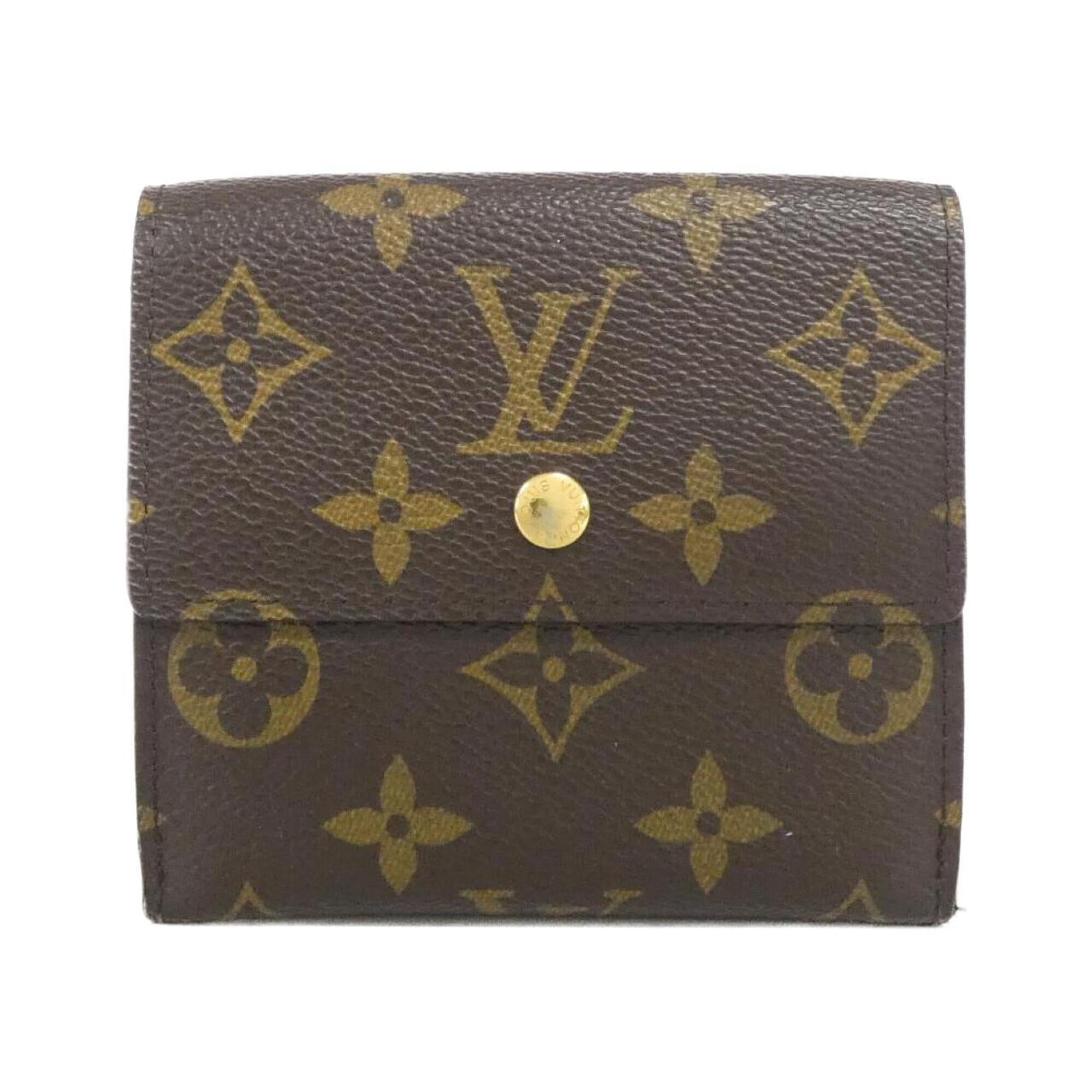 Louis Vuitton Marron Coated Canvas Wallet (Tri-Fold) (Pre-Owned)