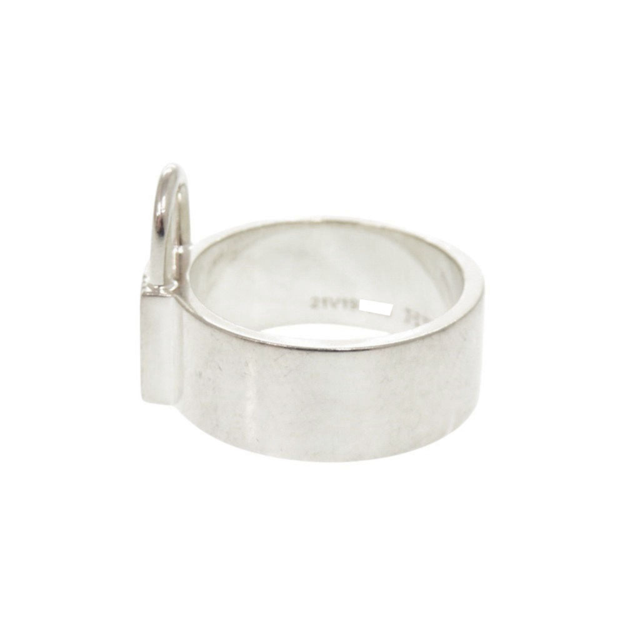 Hermes Silver Silver 925 Band Ring (Pre-Owned)