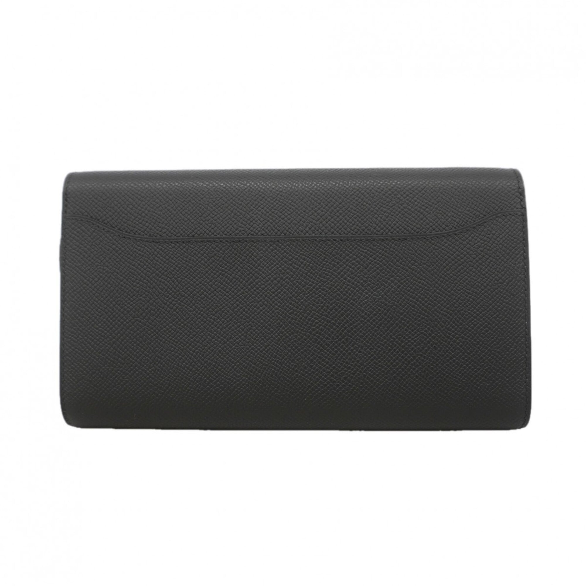 Hermes Black Leather Chain/Shoulder Wallet (Pre-Owned)