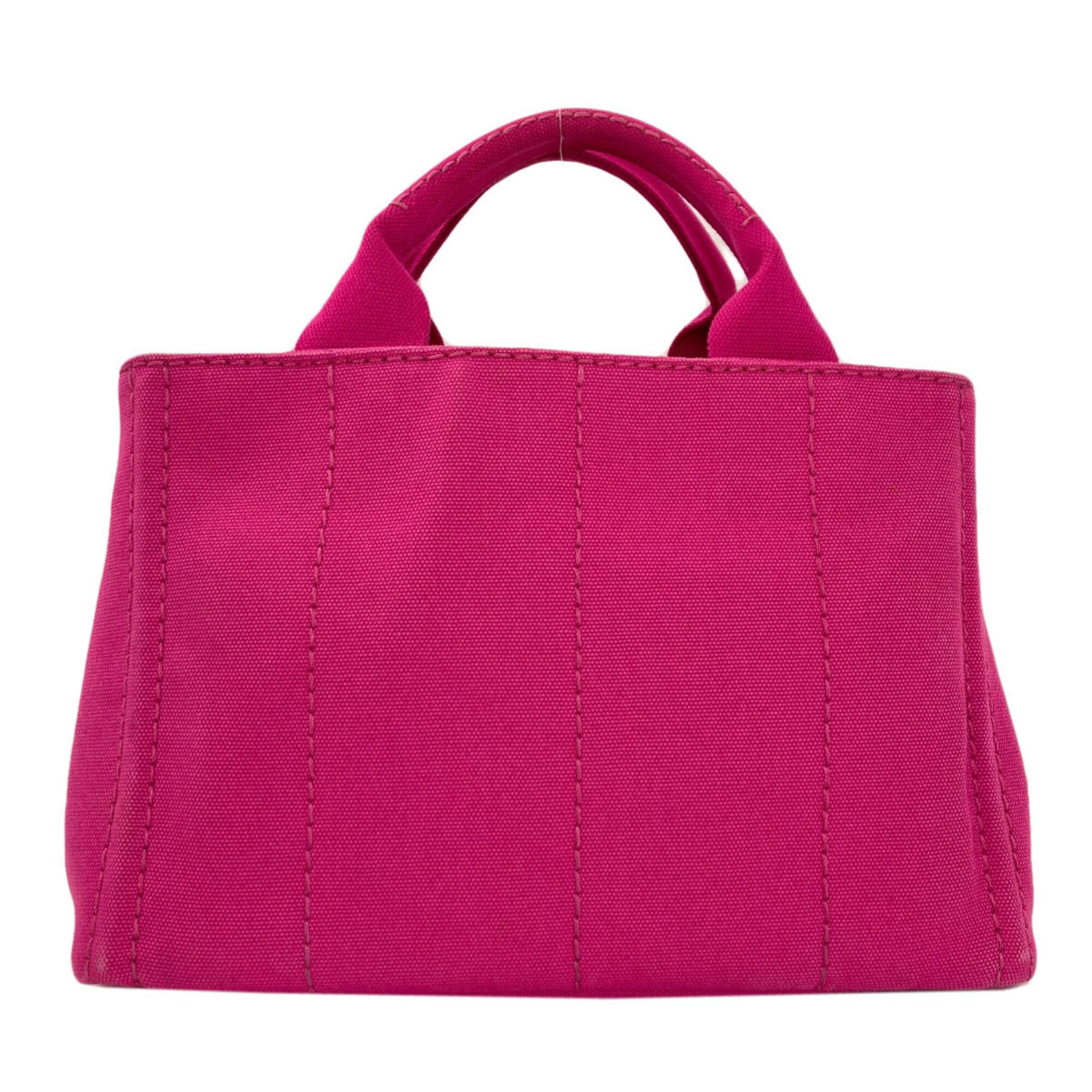 Prada Canapa Pink Canvas Handbag (Pre-Owned)