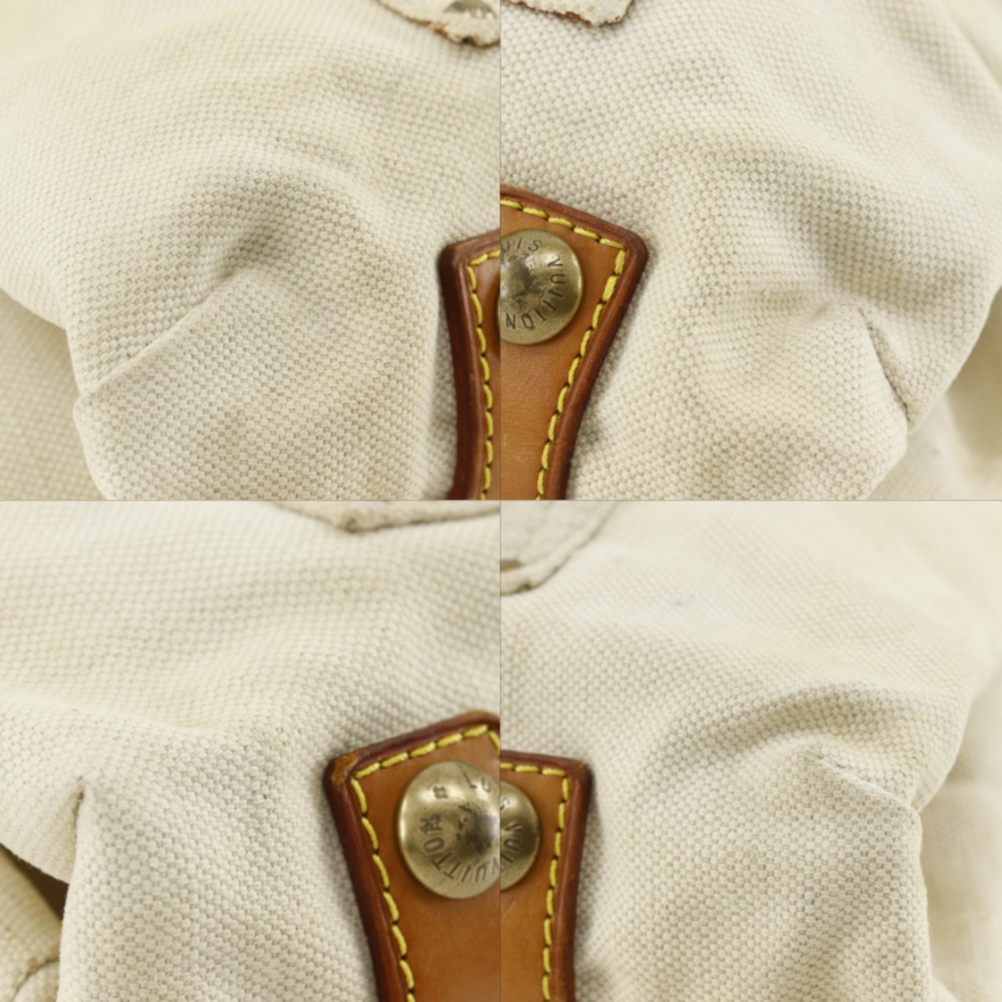 Louis Vuitton Beige Canvas Tote Bag (Pre-Owned)