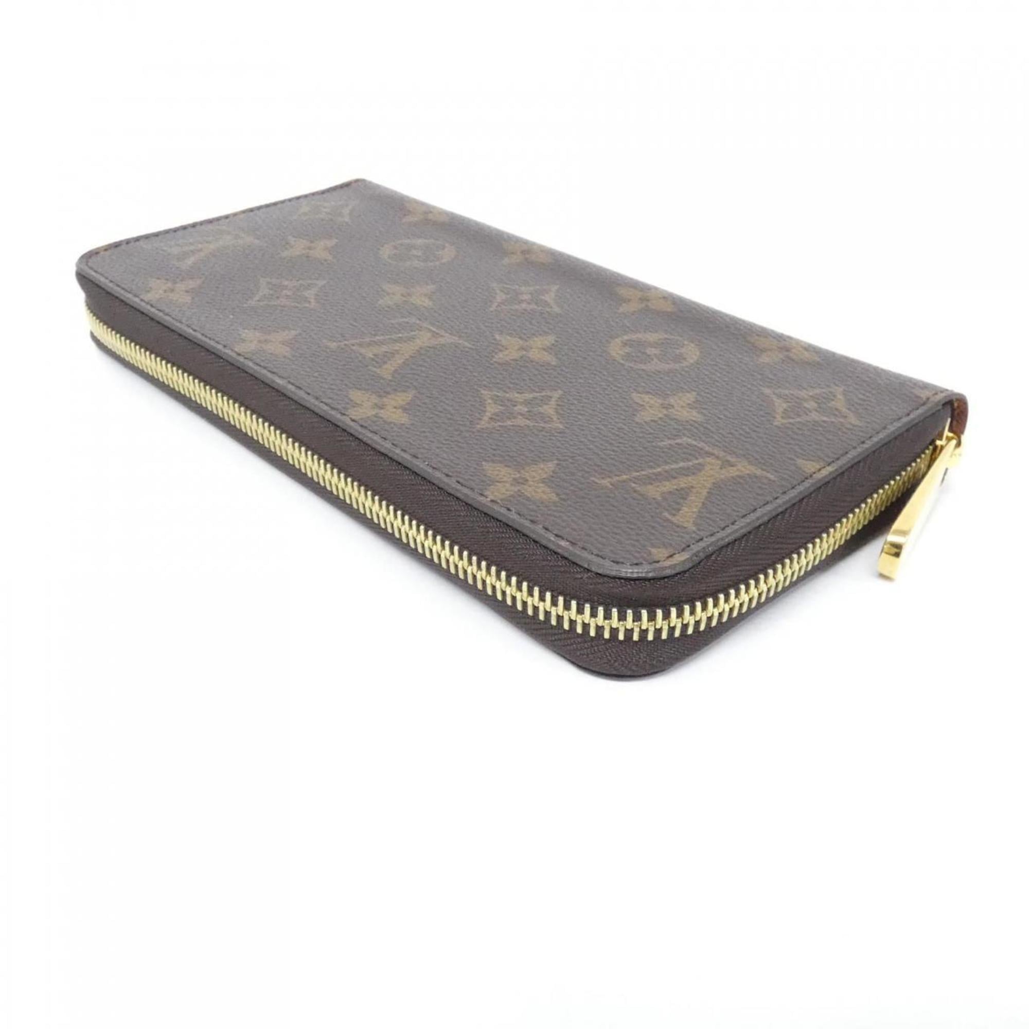 Louis Vuitton Marron Coated Canvas Long Wallet (Bi-Fold) (Pre-Owned)