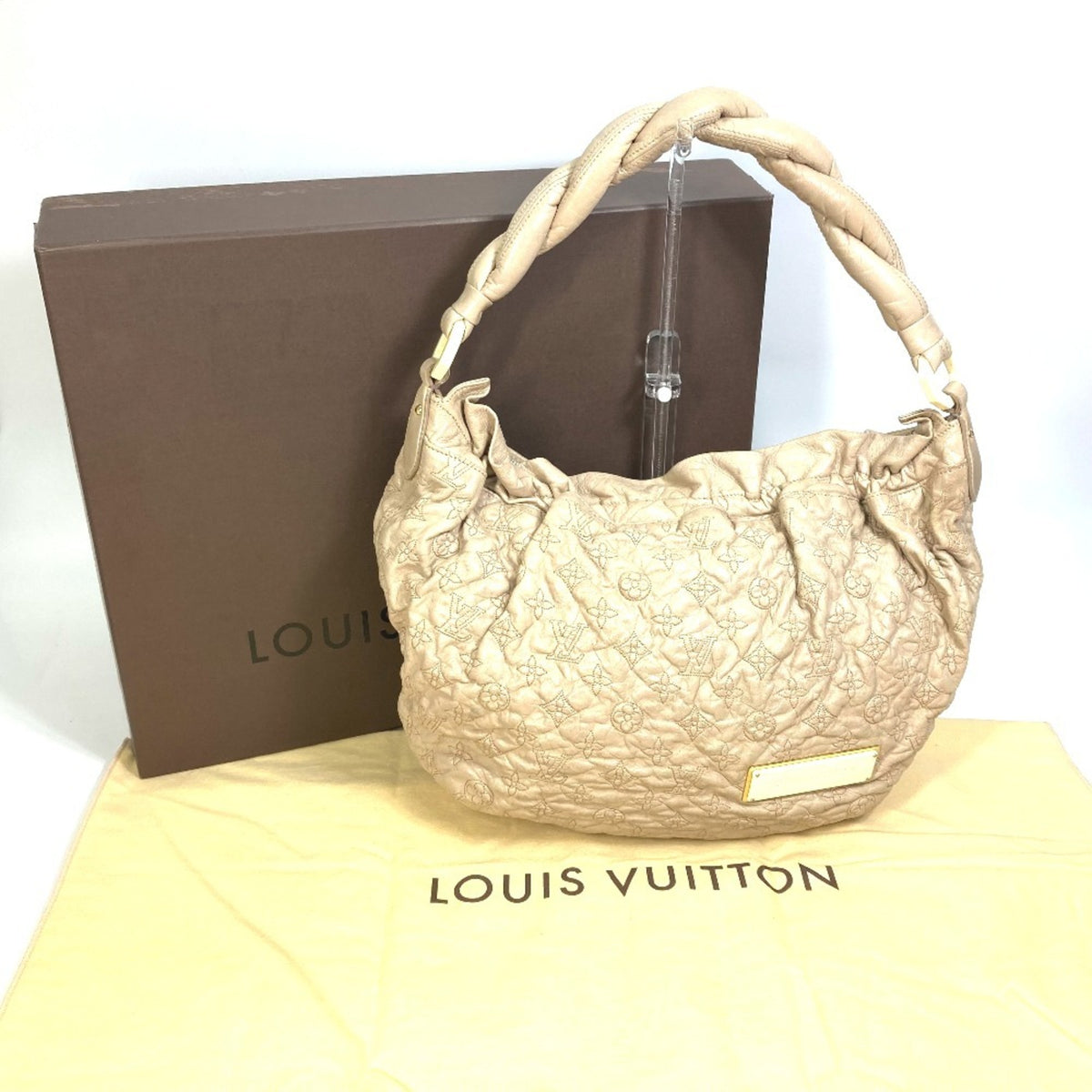 Louis Vuitton Monogram Olympe Beige Ecru Leather Shoulder Bag (Pre-Owned)