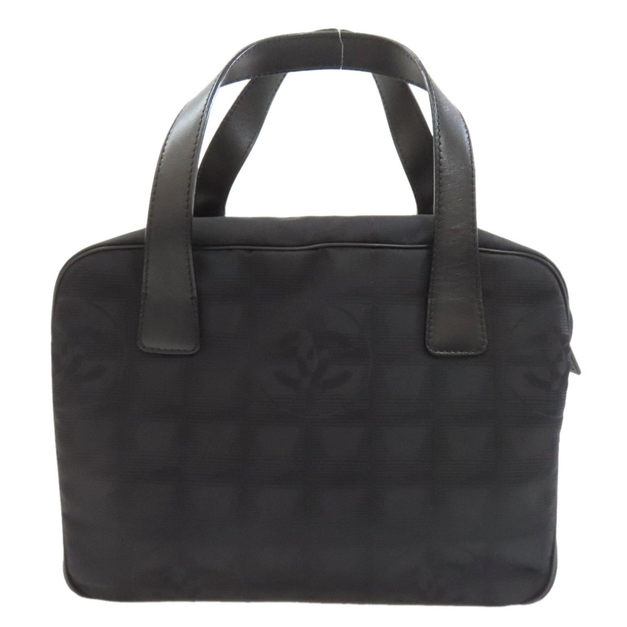 Chanel New Travel Line Black Nylon Jacquard Handbag (Pre-Owned)