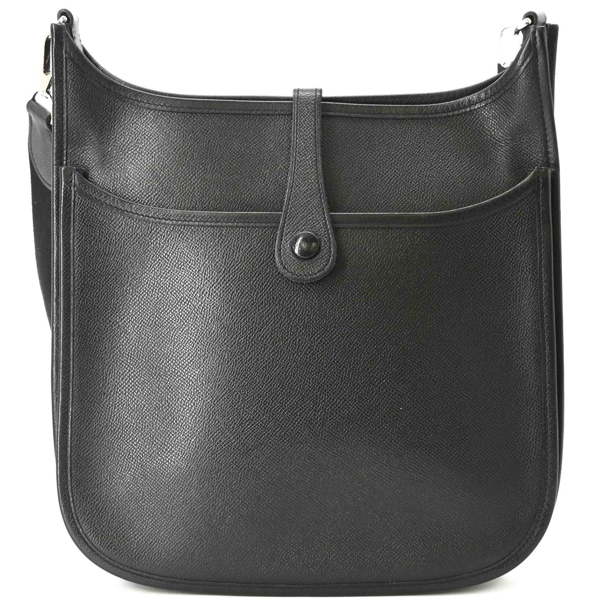 Hermes Evelyne Black Epsom Leather Shoulder Bag (Pre-Owned)
