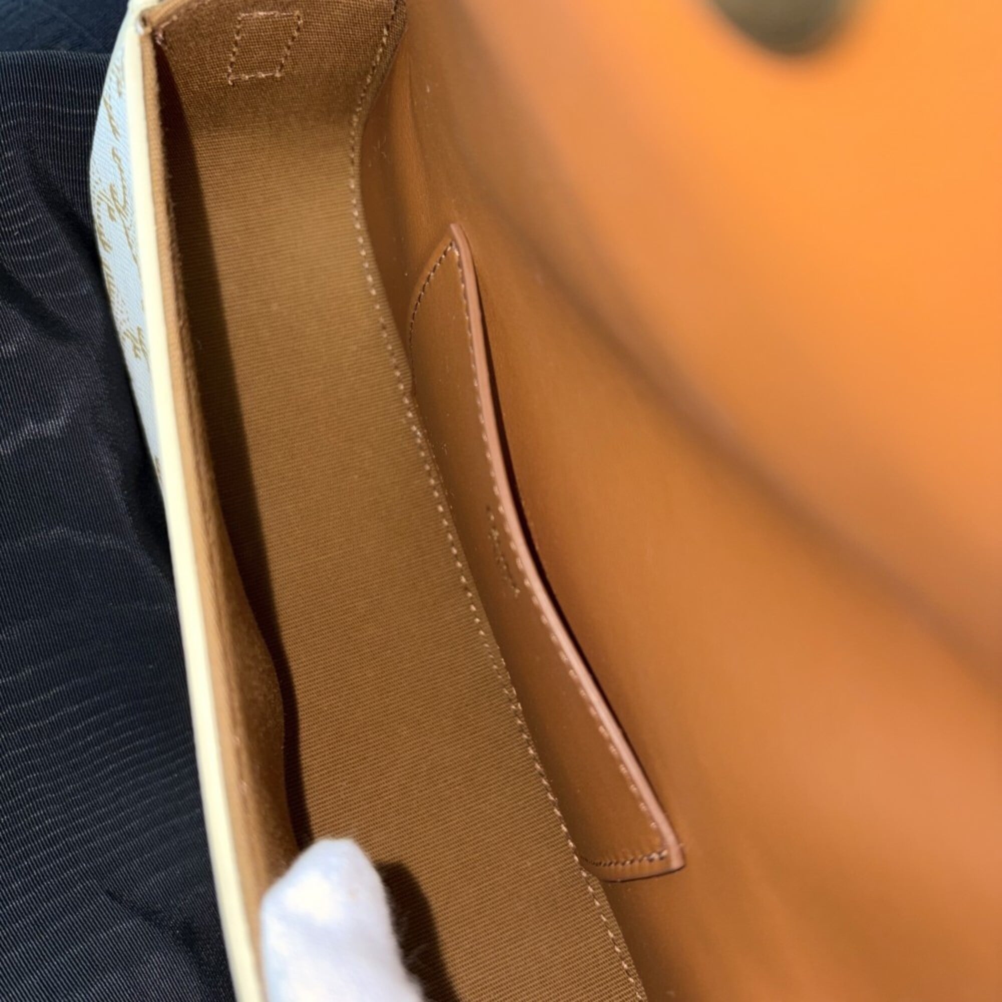 Celine Brown White Coated Canvas Shoulder Bag (Pre-Owned)