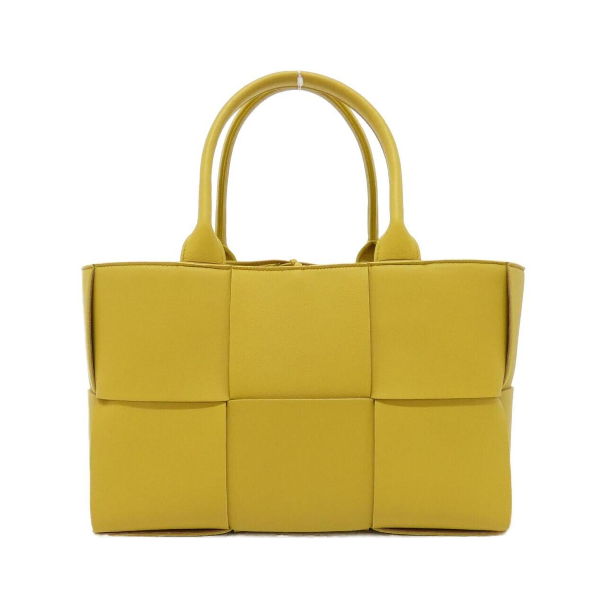 Bottega Veneta Camel Yellow Leather Handbag (Pre-Owned)