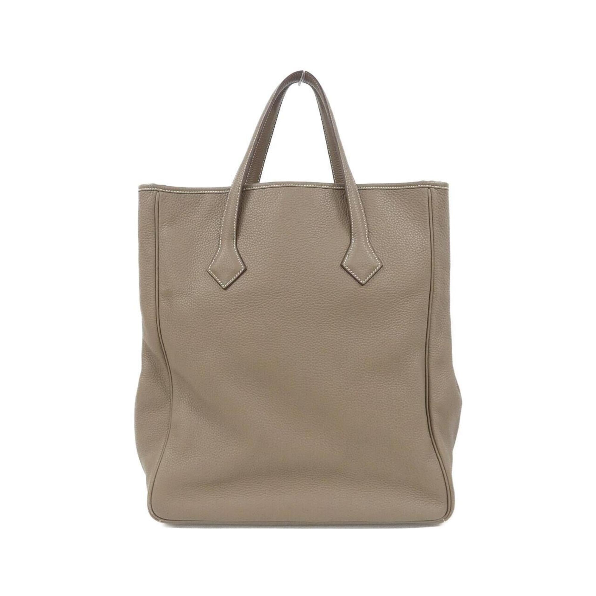 Hermes Etoupe Gray Taurillon Clemence Leather Handbag (Pre-Owned)