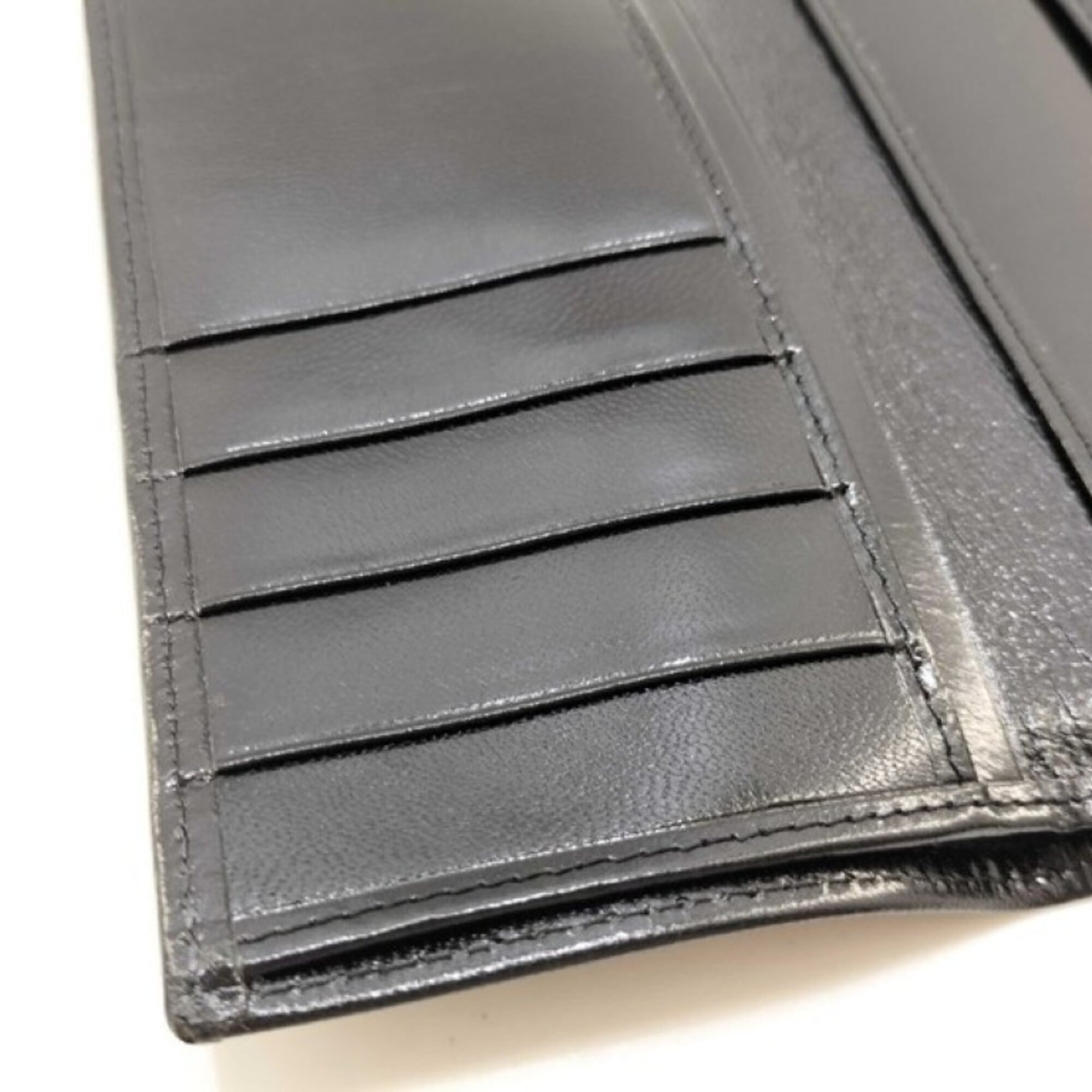 Fendi Black Canvas Leather Wallet (Tri-Fold) (Pre-Owned)