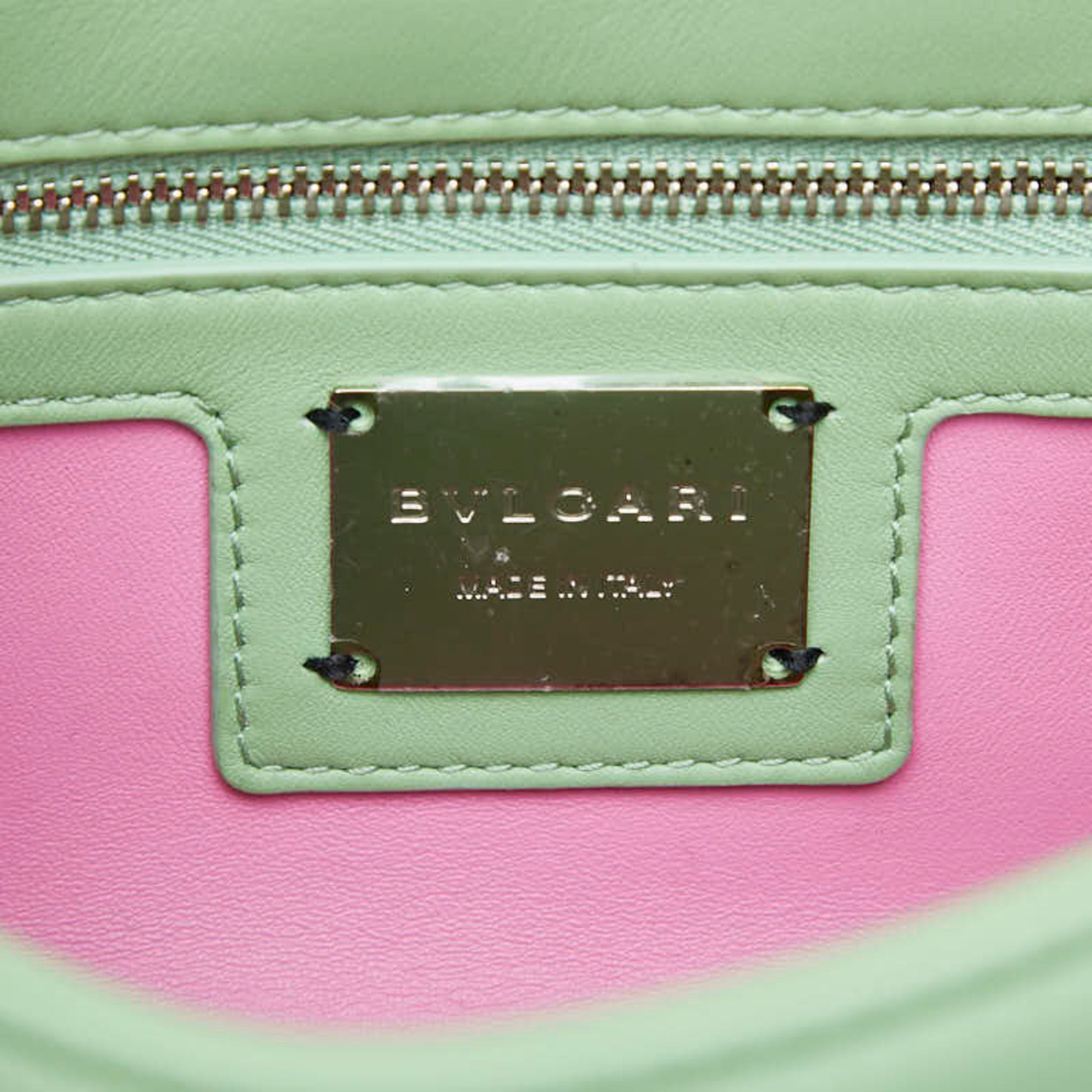 Bvlgari Green Leather Shoulder Bag (Pre-Owned)