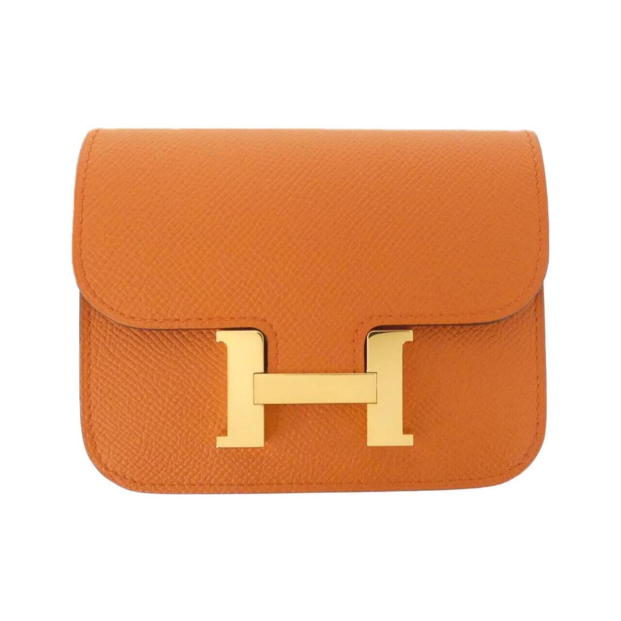 Hermes Orange Epsom Leather Wallet (Bi-Fold) (Pre-Owned)