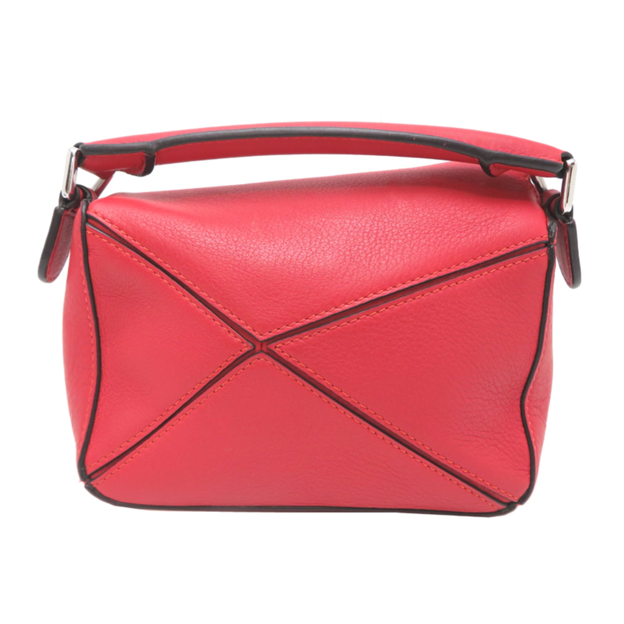 Loewe Red Color Leather Handbag (Pre-Owned)