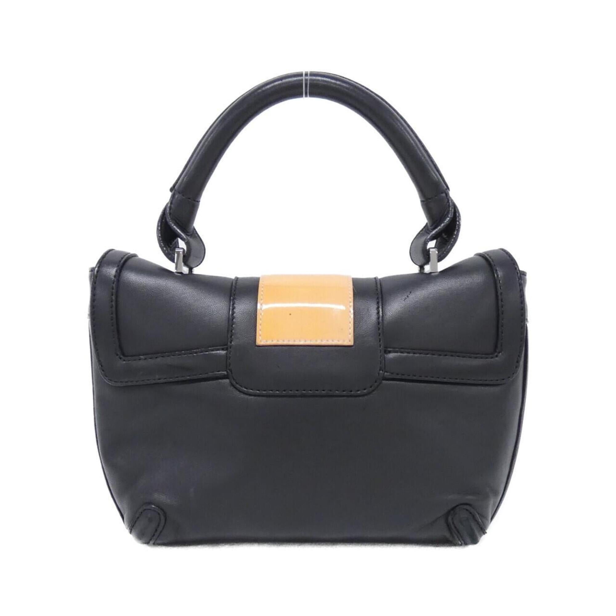 Loewe Black White Leather Handbag (Pre-Owned)