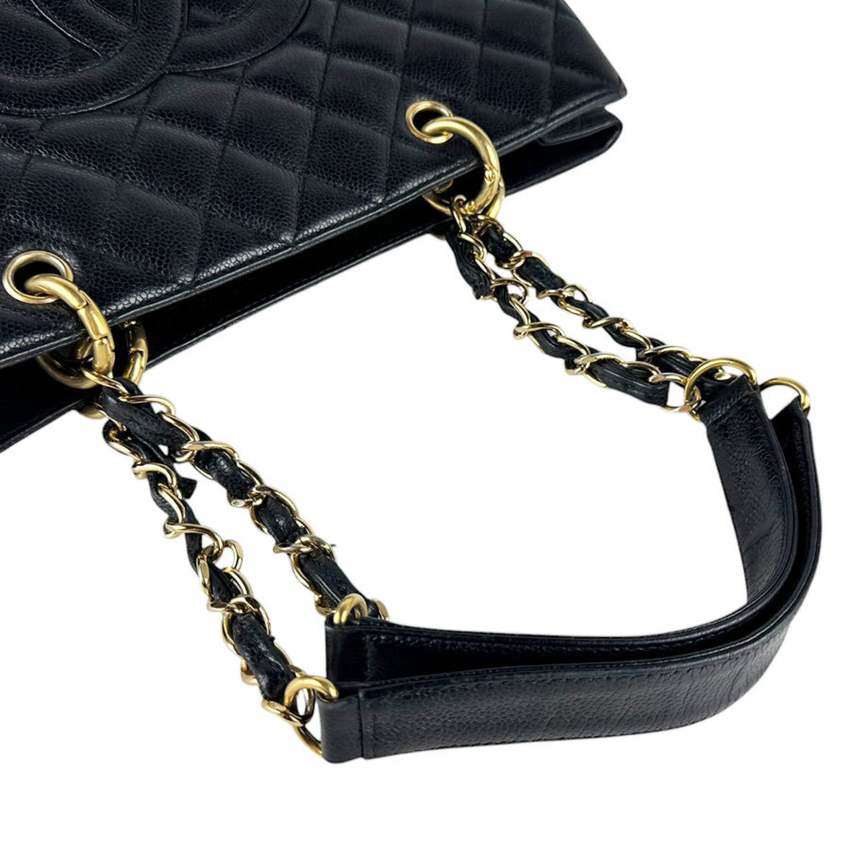 Chanel Black Grained Calfskin Tote Bag (Pre-Owned)