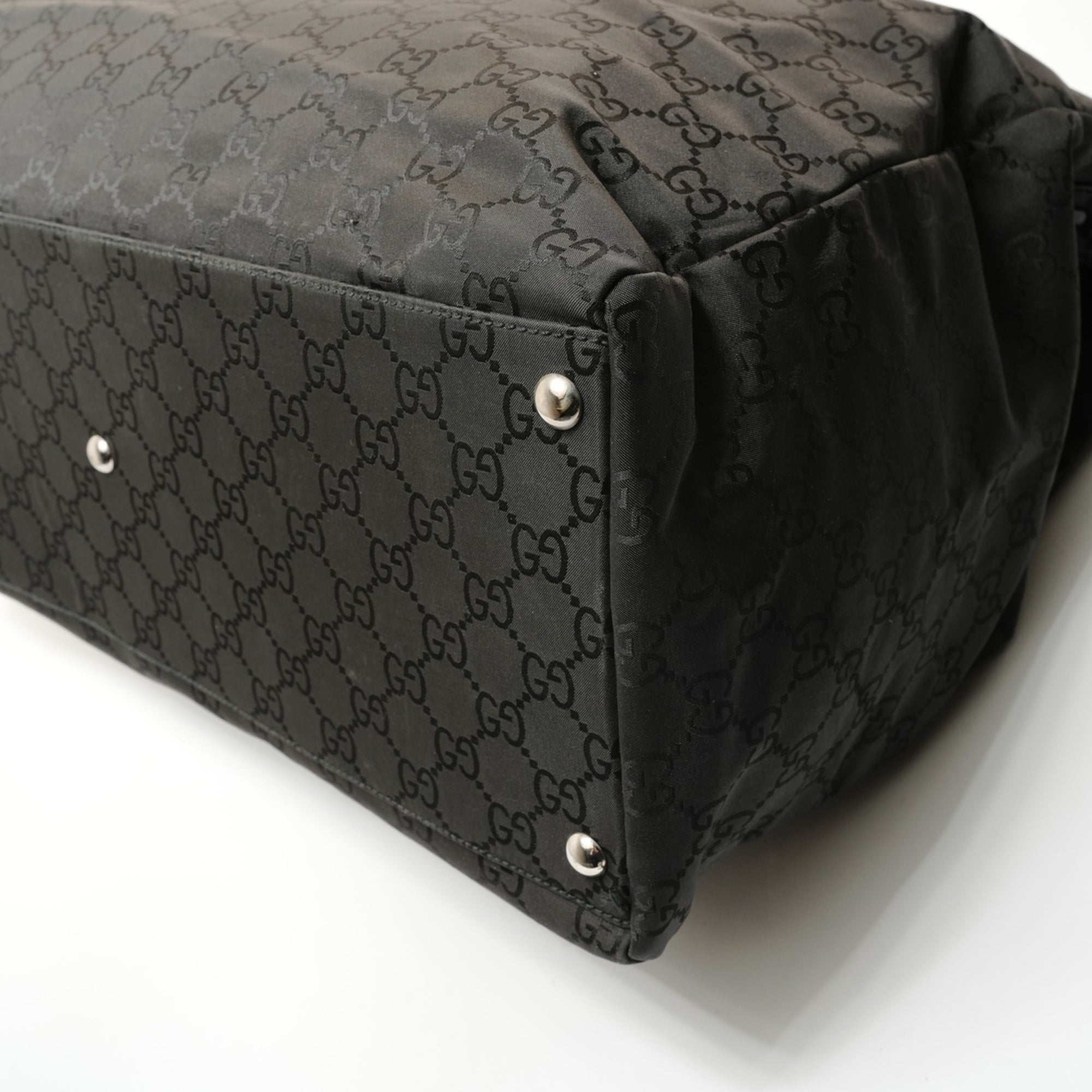 Gucci Gg Canvas Black Gg Canvas Boston Bag (Pre-Owned)