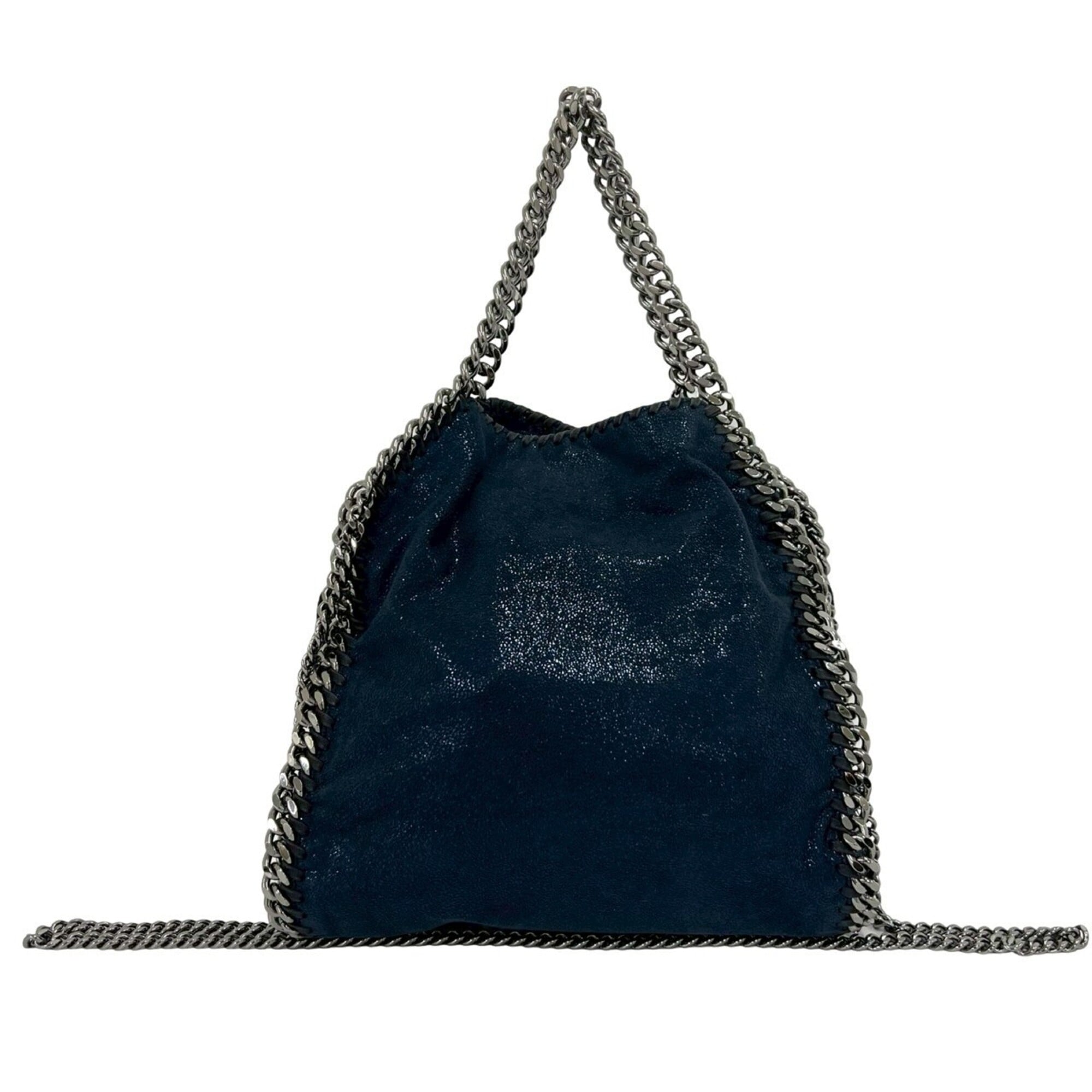 Stella Mccartney Navy Leather Handbag Shoulder Bag (Pre-Owned)
