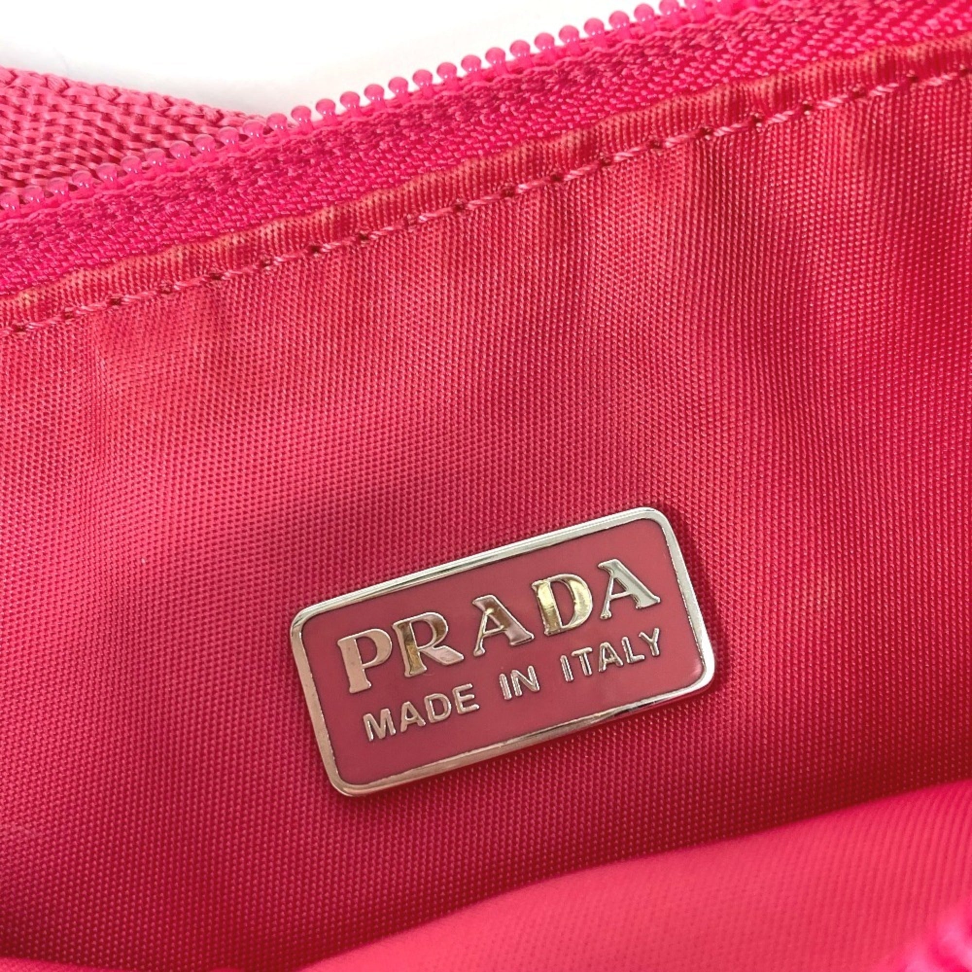 Prada Pink Nylon Handbag Shoulder Bag (Pre-Owned)