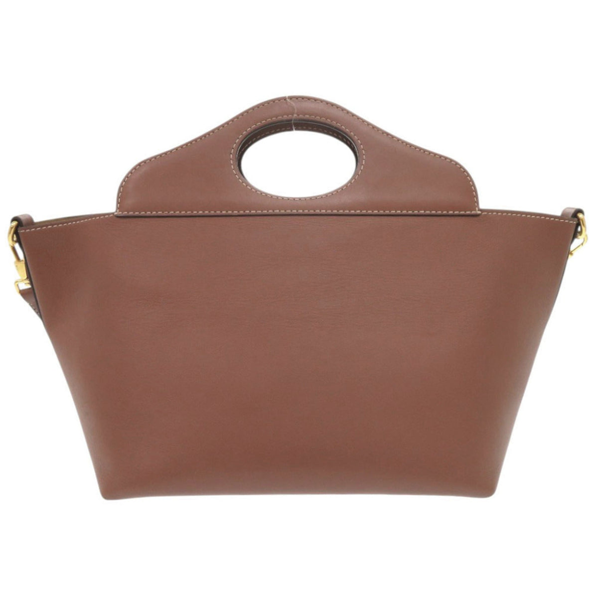 Burberry Brown Leather Handbag Shoulder Bag (Pre-Owned)