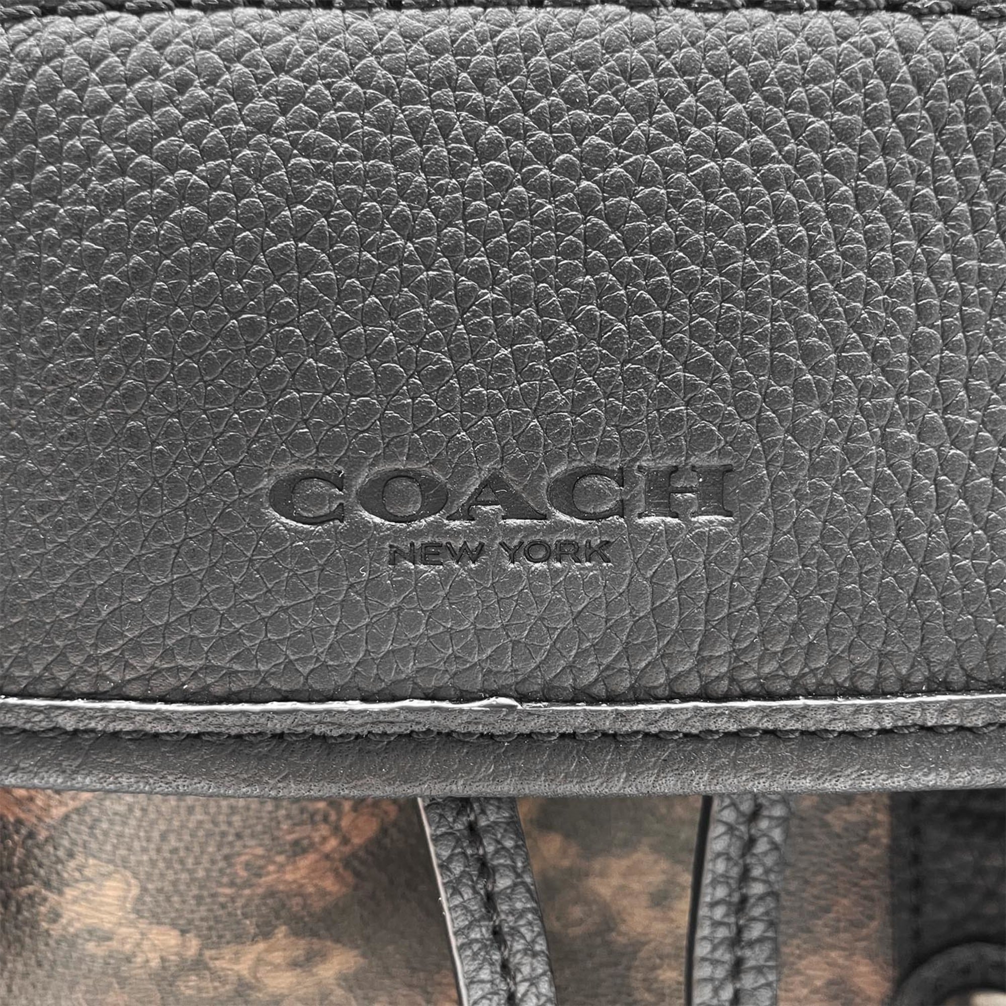 Coach Black Brown Pvc Leather Backpack (Pre-Owned)