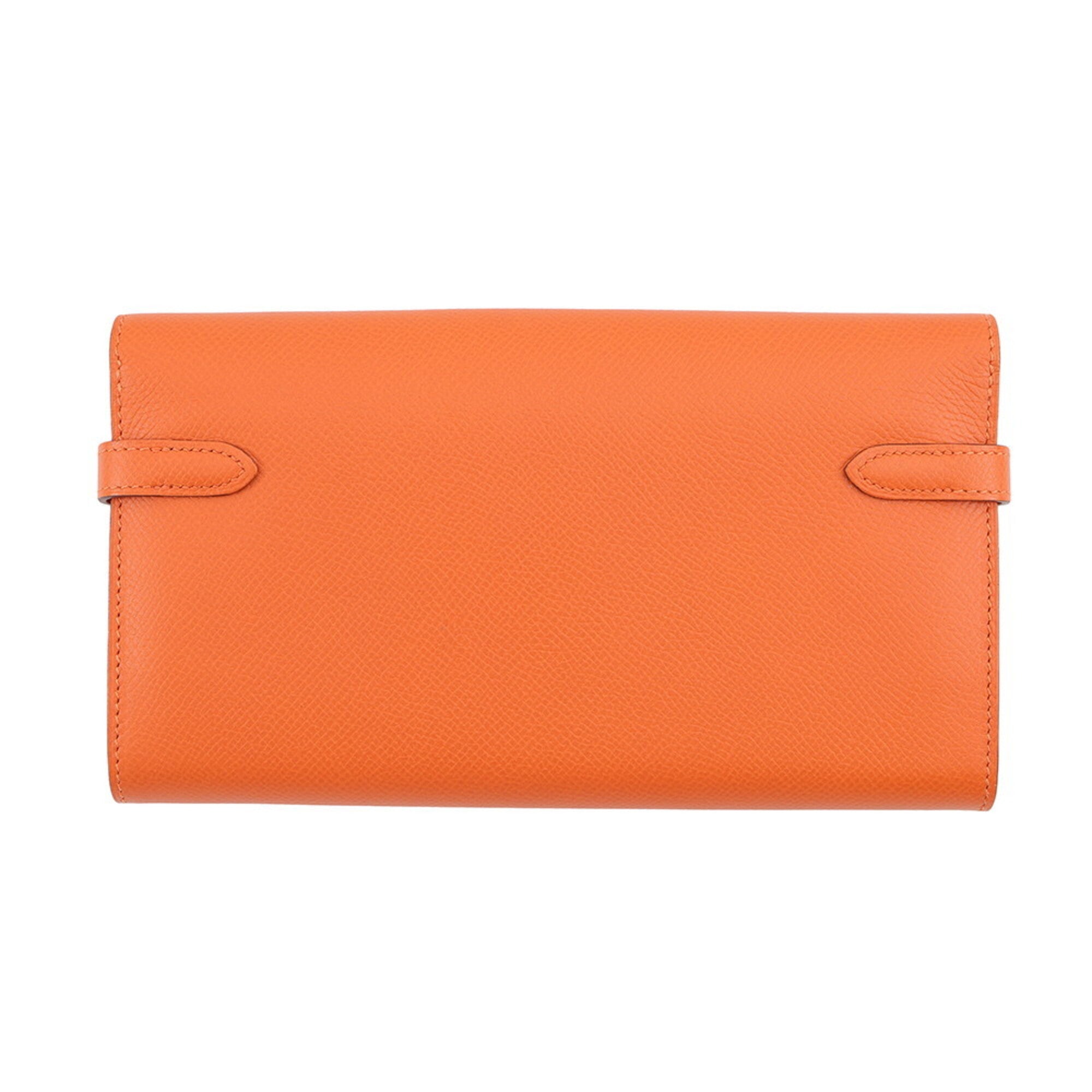 Hermes Orange Epsom Leather Coin Purse/Coin Case (Pre-Owned)